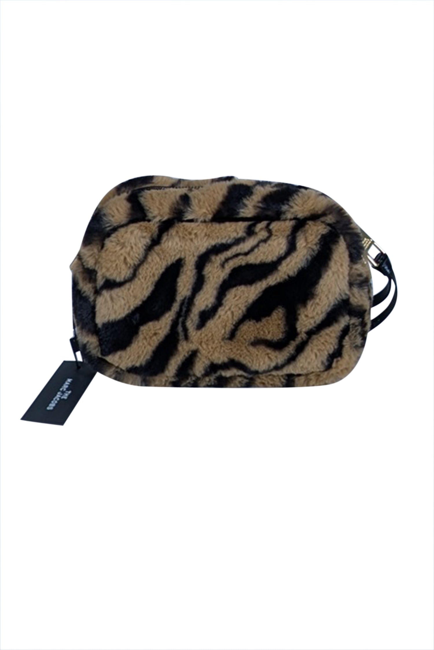 Marc Jacobs - Stunning Tan & Black Animal Print Faux Fur Snapshot Shoulder Bag