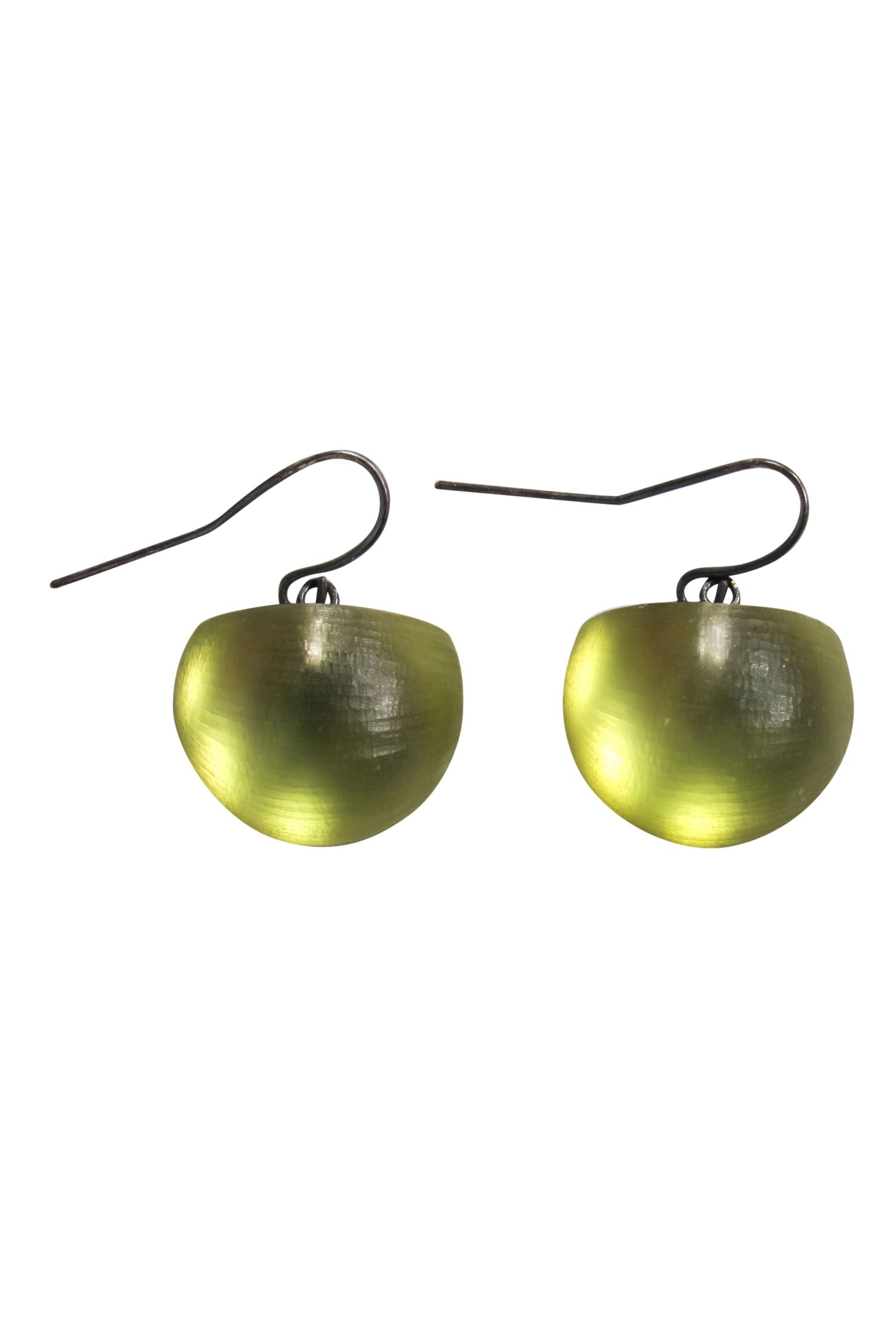 Alexis Bittar - Stunning Green Lucite Half Sphere Dangle Earrings