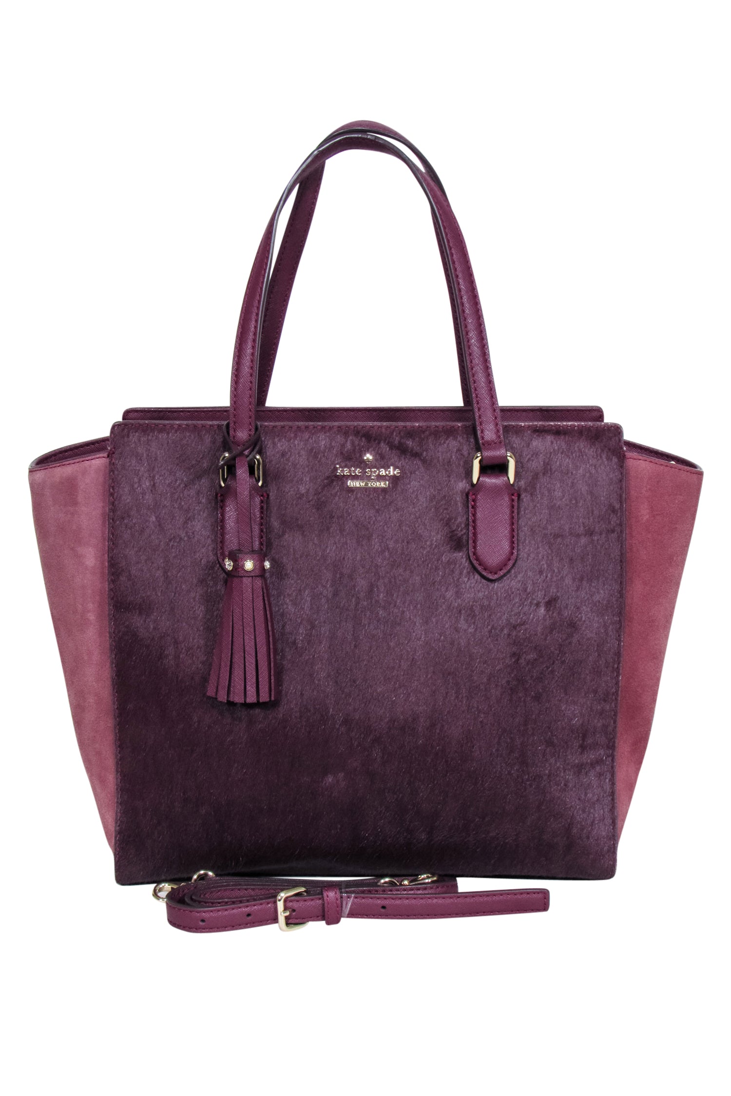 Kate Spade - Gorgeous Deep Plum Calf Hair Hadlee Tote