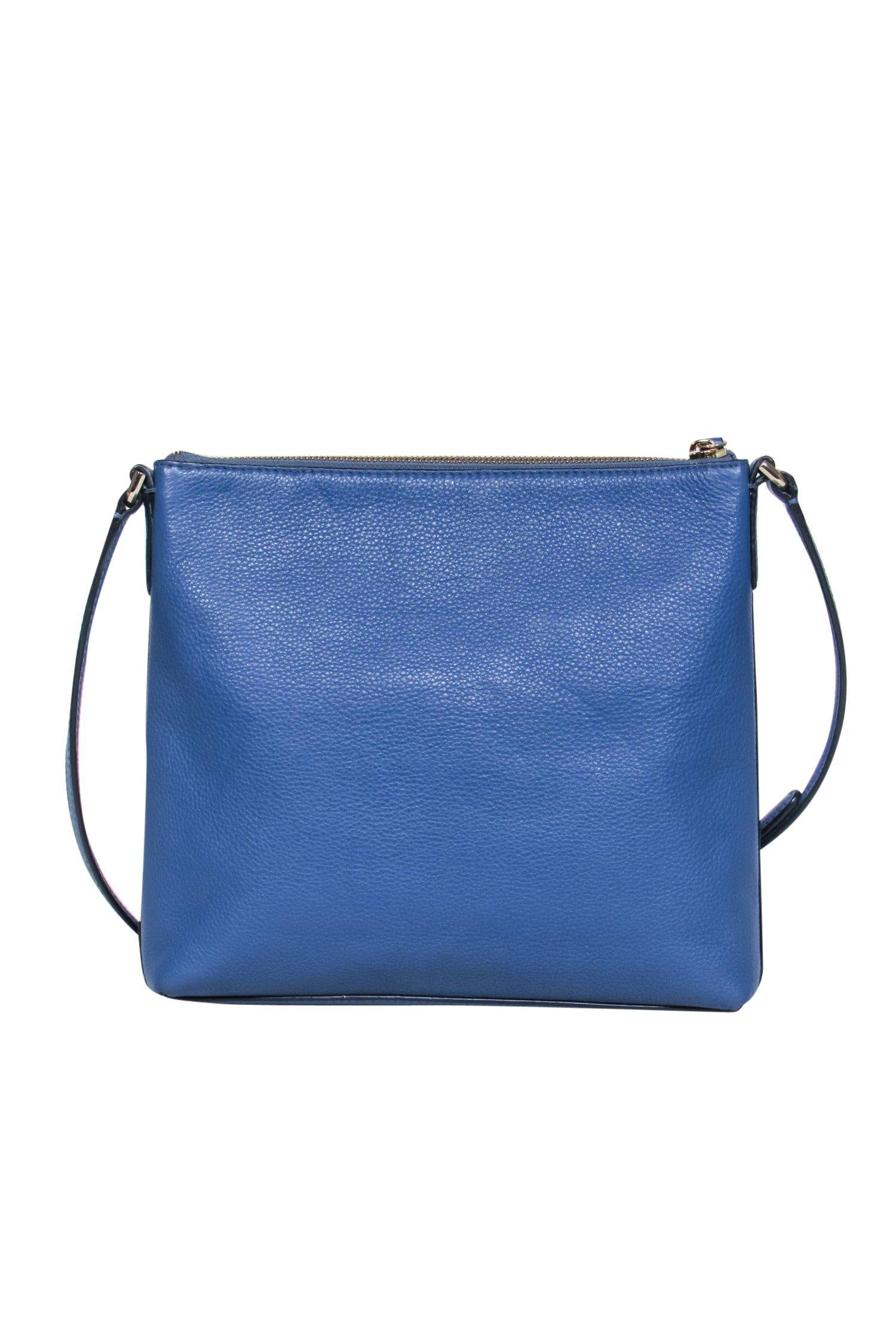 Kate Spade Smokey Blue Pebbled Leather Crossbody - A Fashion Must-Have!