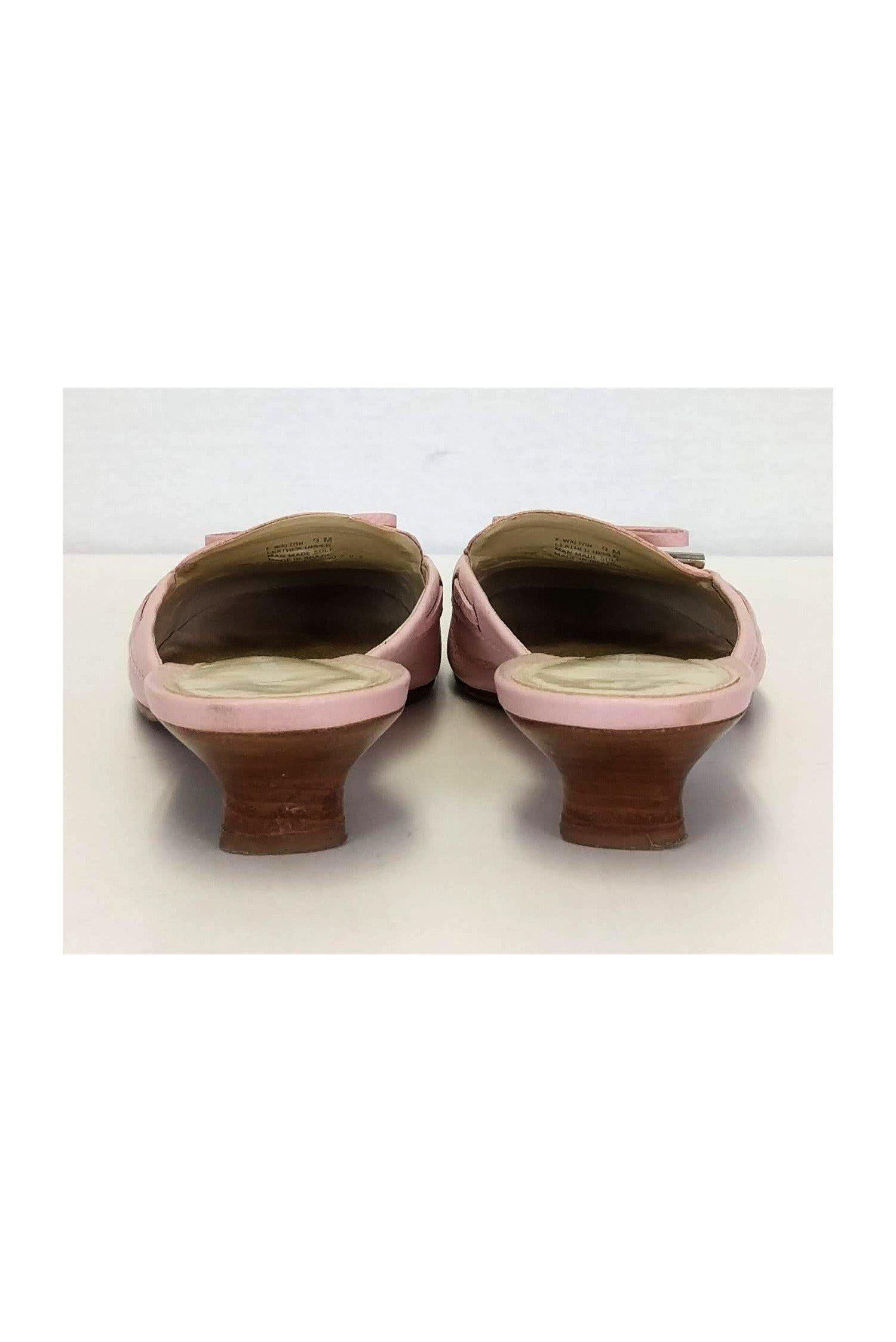 Etienne Aigner Pink Leather Slides - Size 9: Fashionable and Comfortable!
