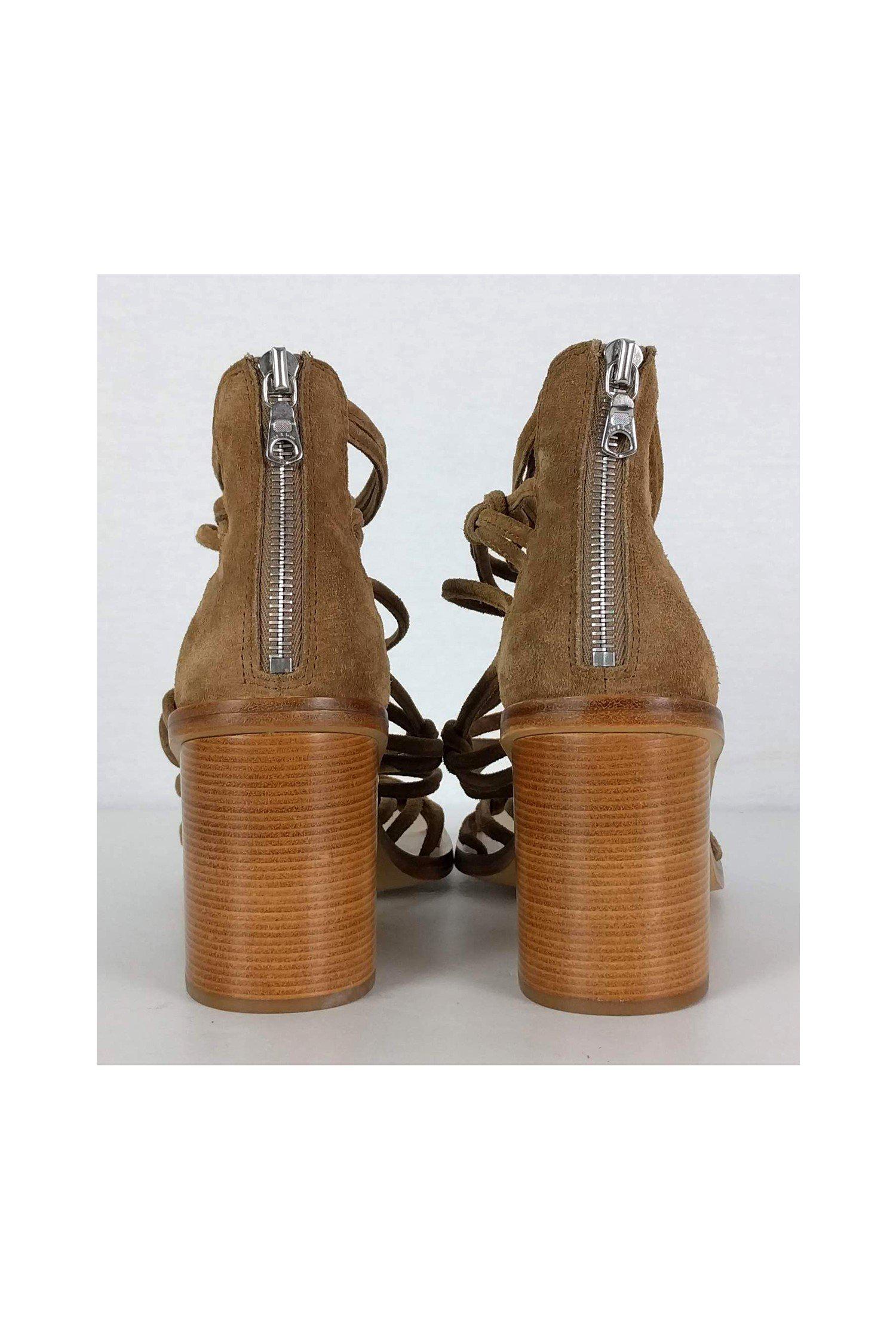 Rag & Bone Tan Camille Suede Sandals - Size 9.5 - Must-Have for Fashion Lovers!