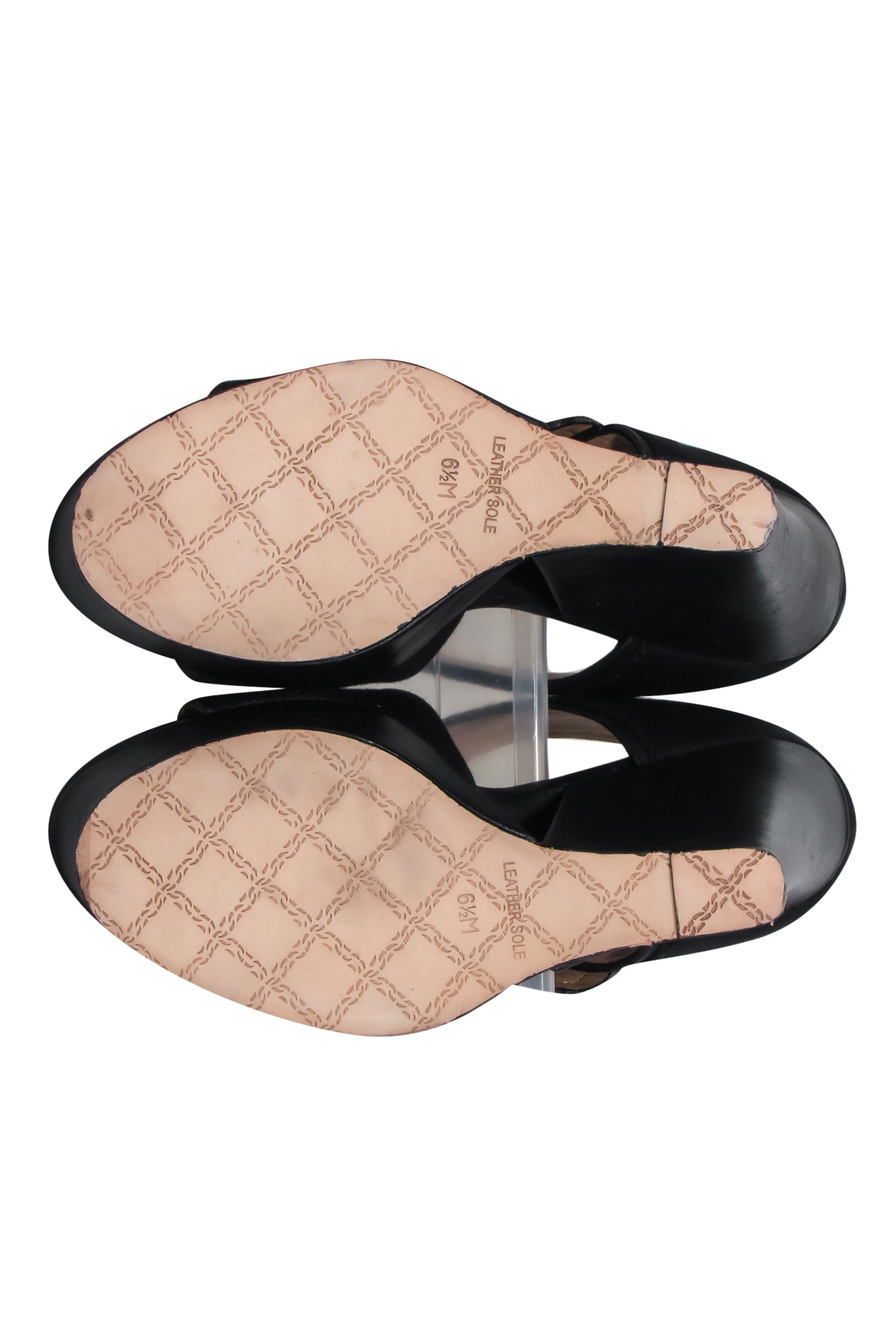 L.A.M.B Black Cutout Wedge Heels - Size 6.5