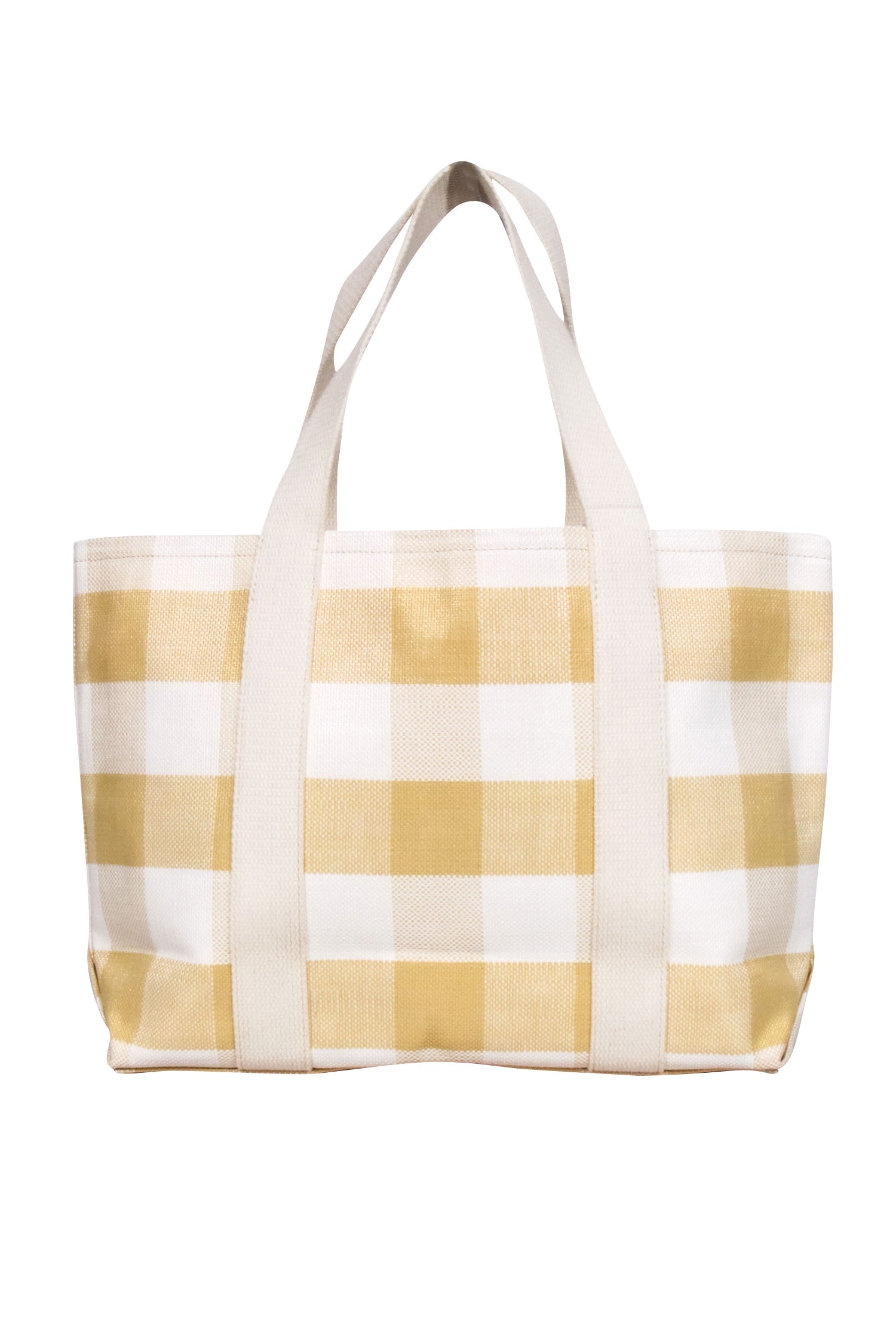 Loeffler Randall - Stunning Beige & Cream Gingham Canvas Tote Bag