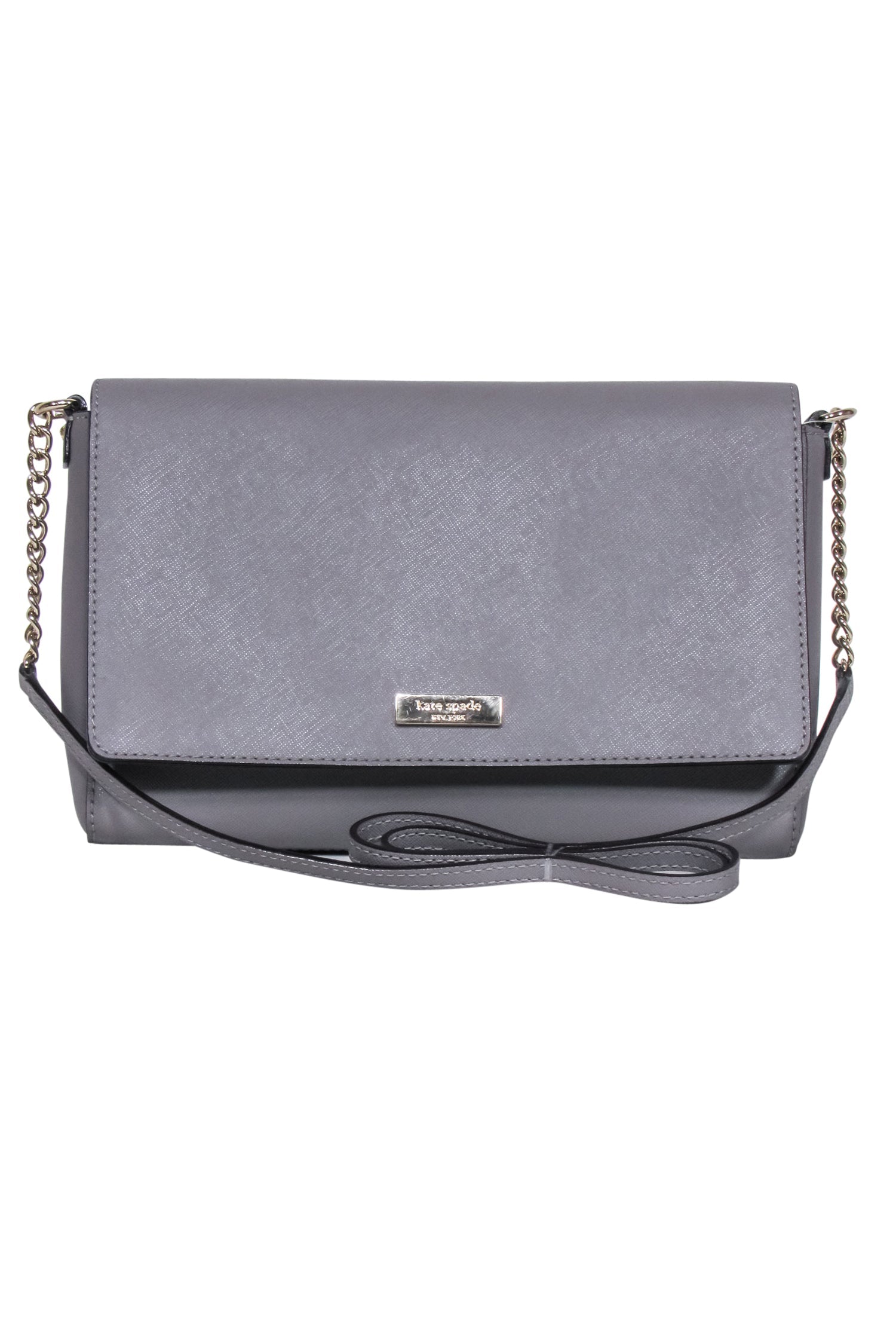 Kate Spade Grey Leather Fold-Over Crossbody Bag: A Timeless Classic