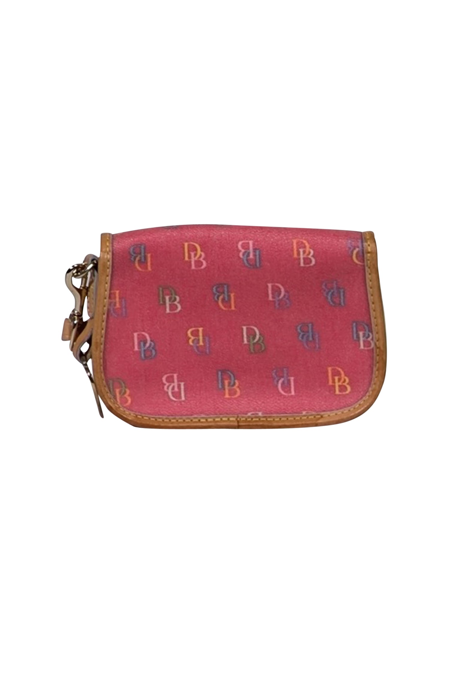 Dooney & Bourke - Chic Pink Coated Canvas Monogram Wristlet