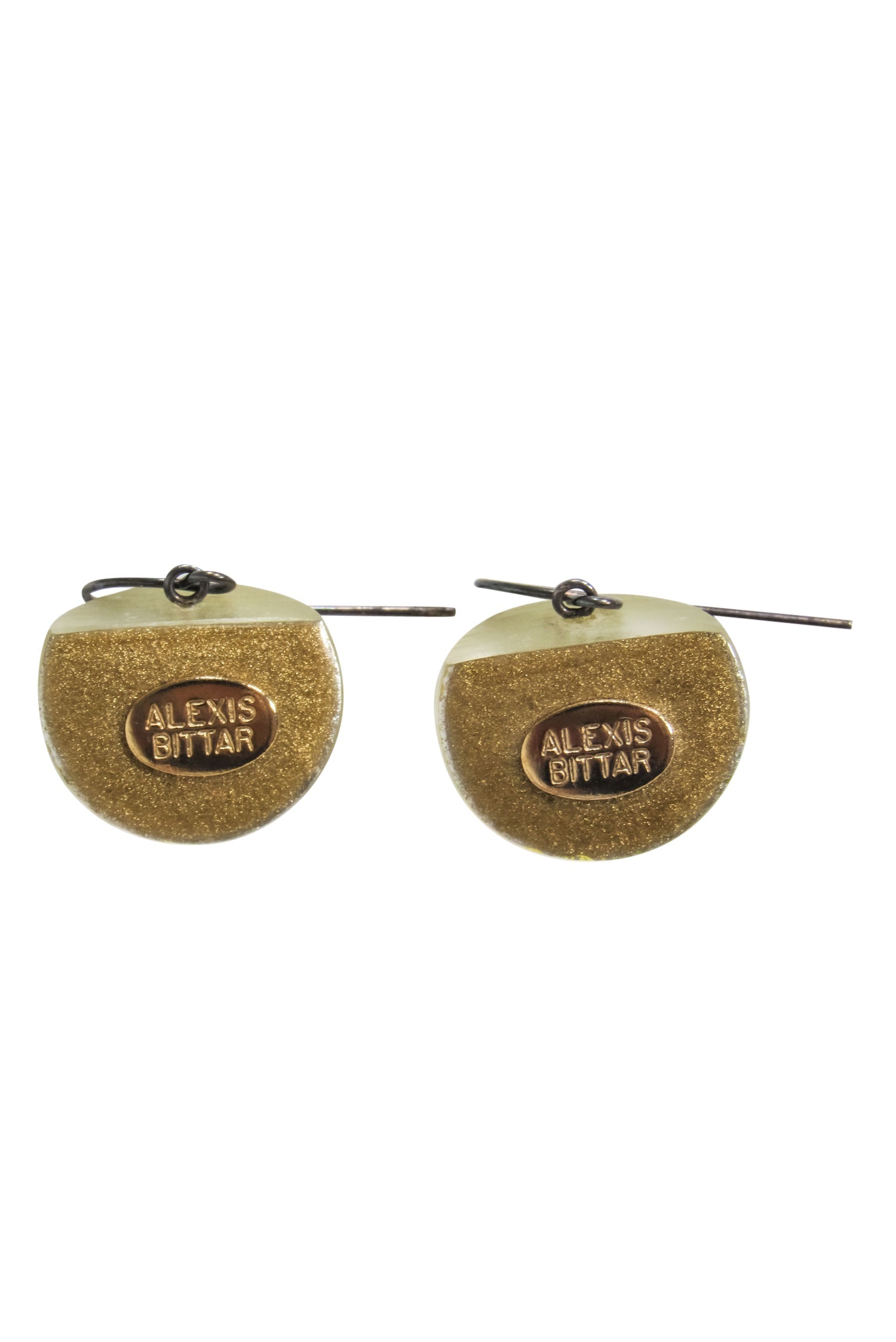 Alexis Bittar - Stunning Green Lucite Half Sphere Dangle Earrings