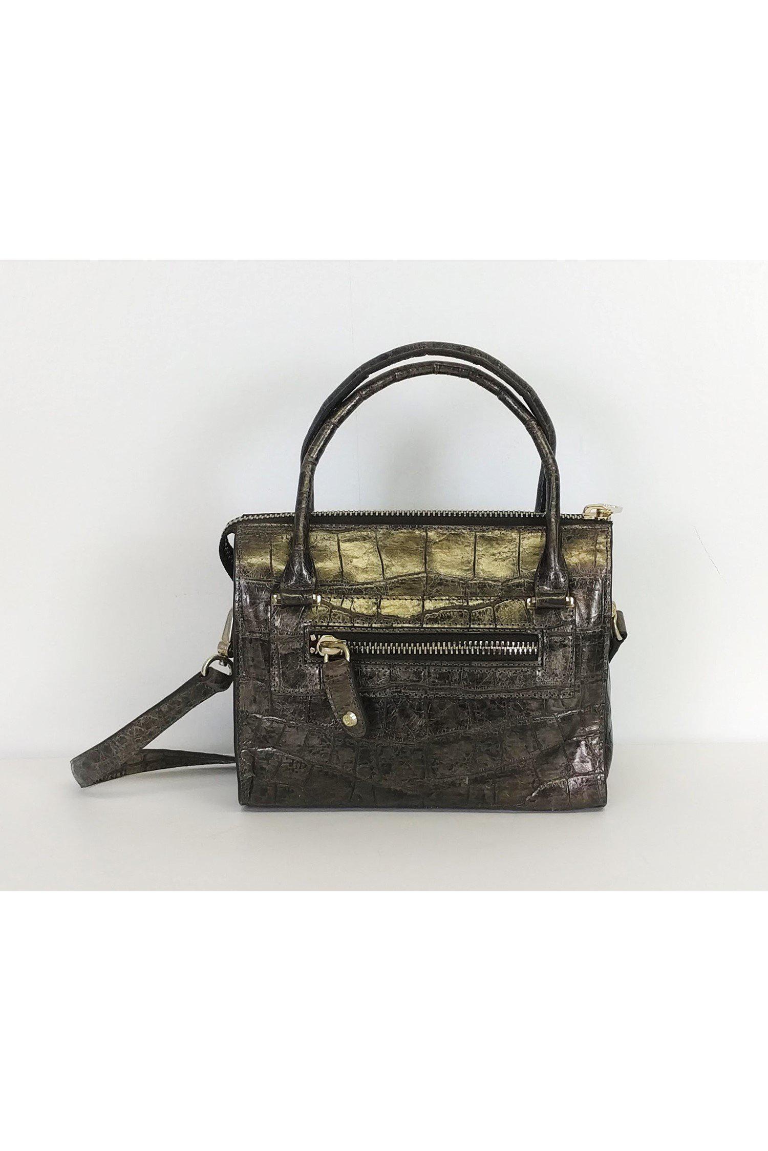 Eric Javits Metallic Brown Glam Mini Bag
