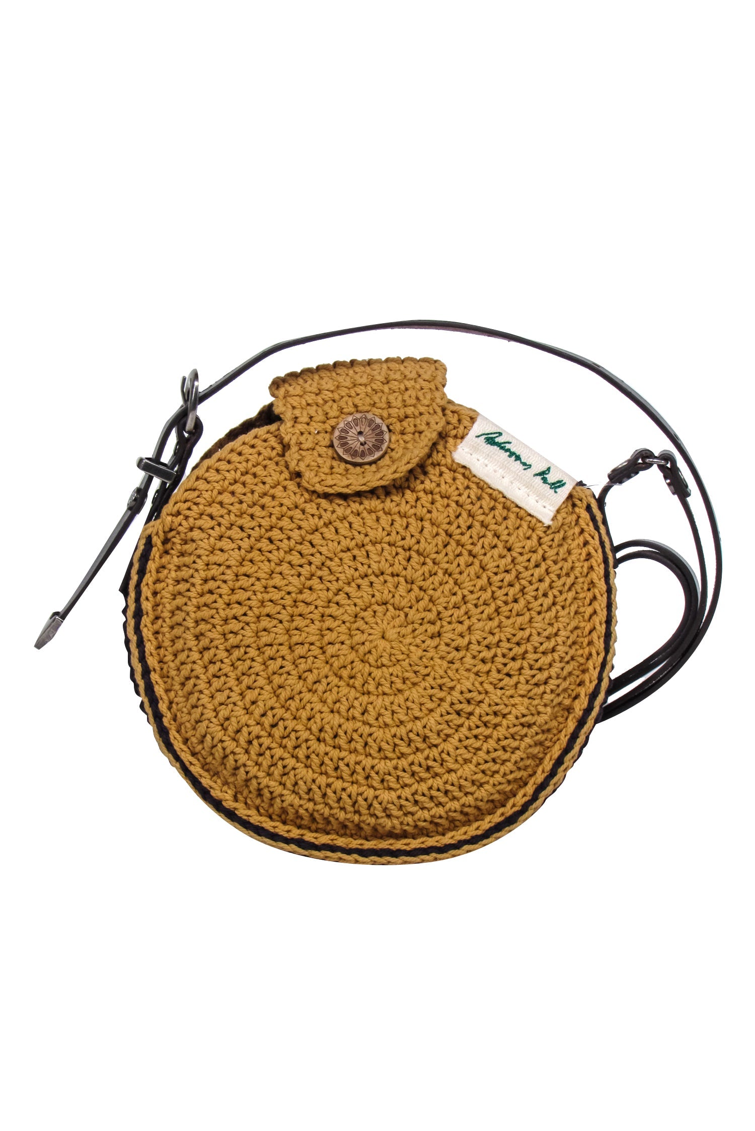 Andersson Bell - Stunning Tan & Multi - Color Woven Round Crossbody Bag