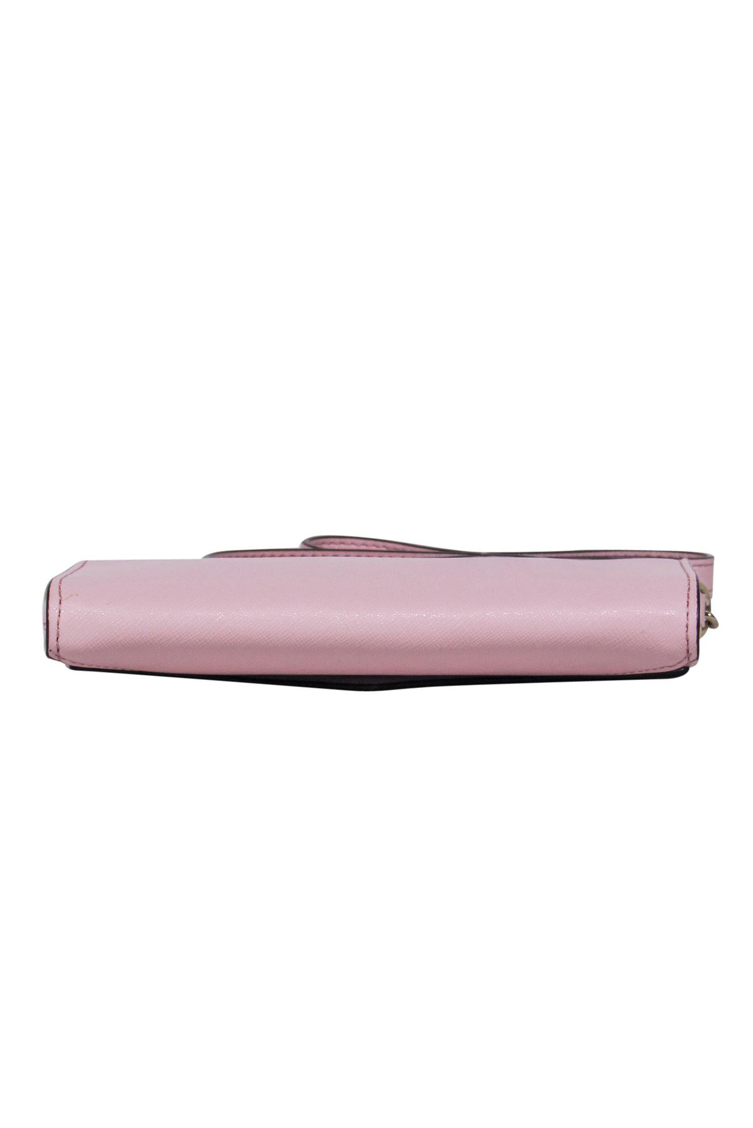 Kate Spade's Adorable Baby Pink Convertible Leather Envelope Clutch