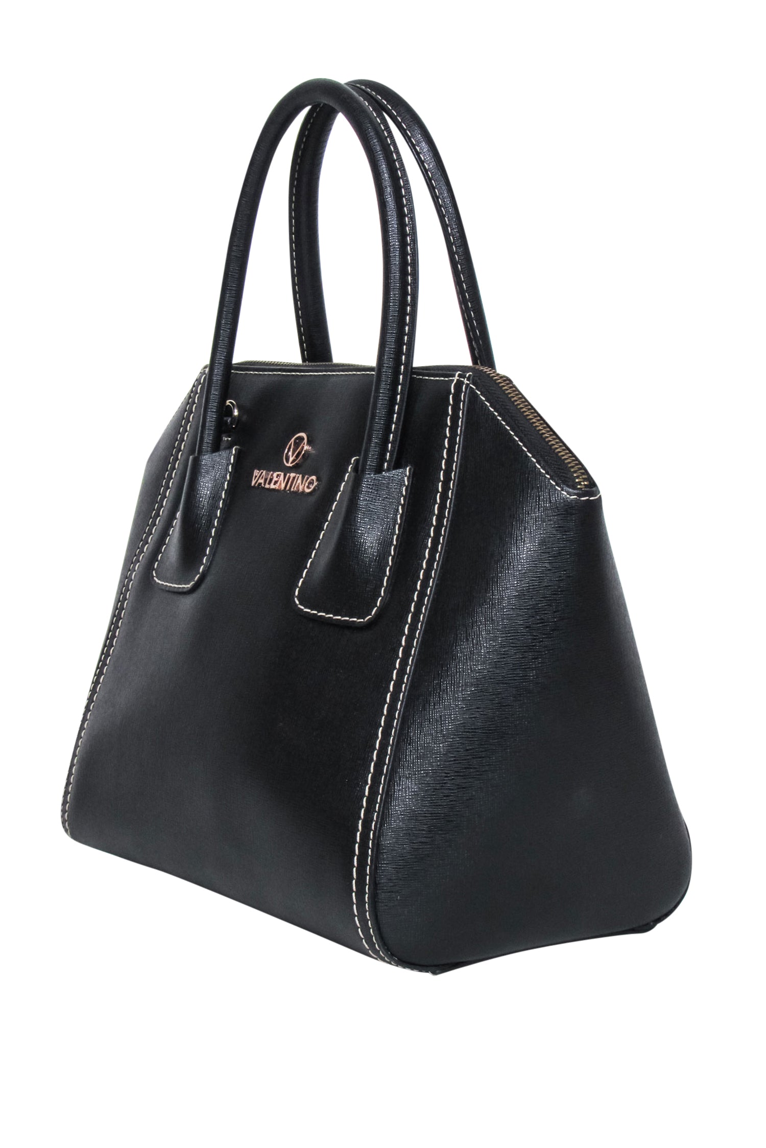Valentino by Mario Valentino - Elegant Black Saffiano Leather Handbag