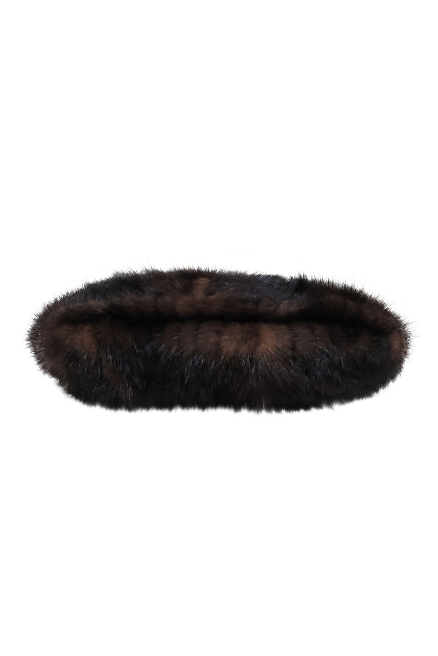 Paolo Masi's Luxurious Brown Leather Shoulder Bag with Mink Fur