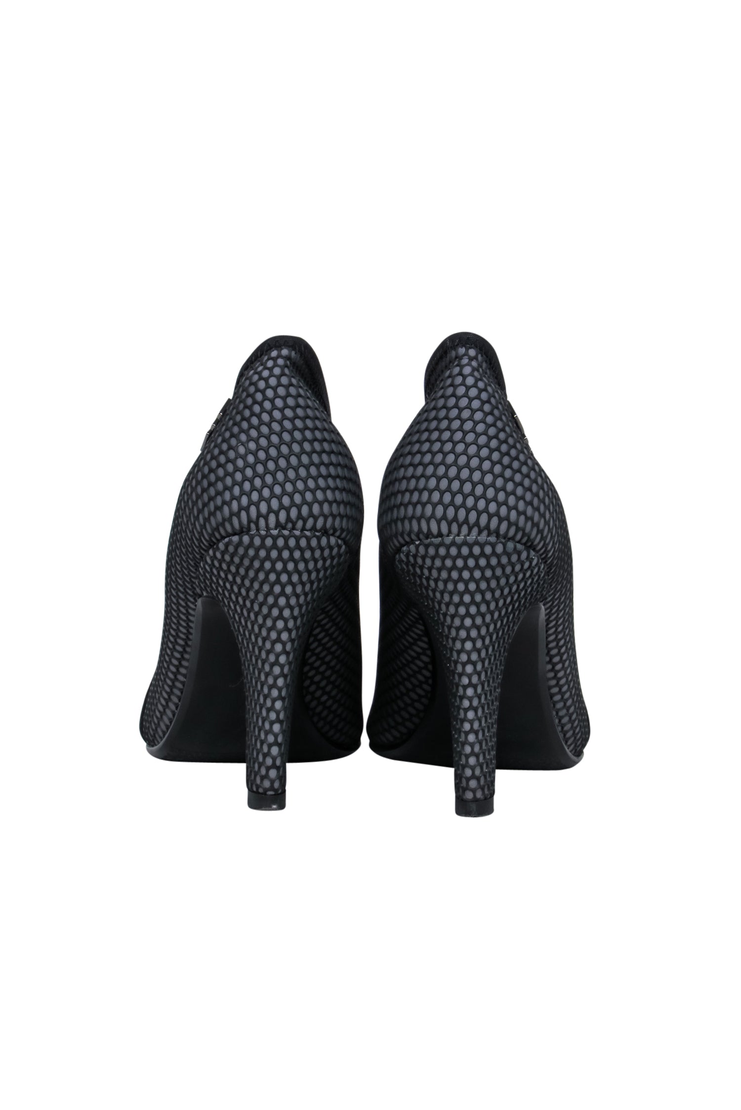 United Nude Grey & Black Mesh Pointed Toe Pumps - Size 9.5 - Make a Bold Statement!