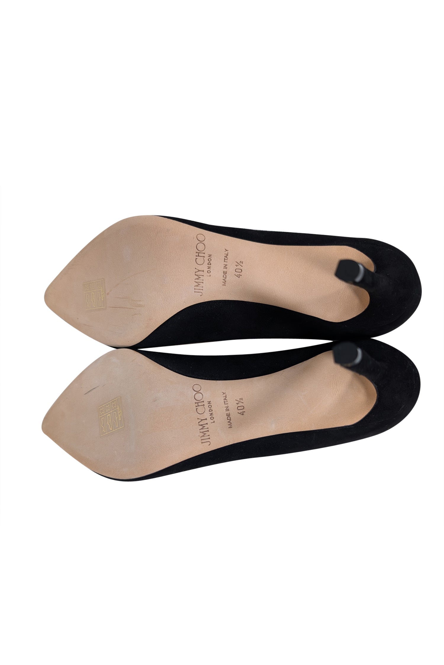 Jimmy Choo Black Suede Pointed Toe Pumps - Size 10.5: Elevate Your Style!