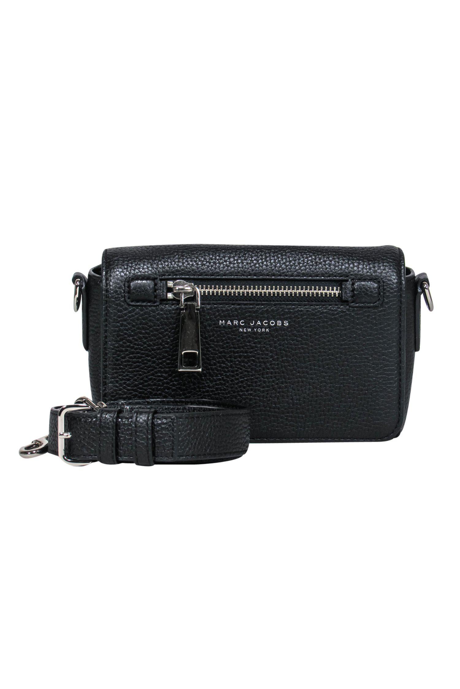 Marc Jacobs - Sleek Black Pebbled Leather Gotham City Crossbody Bag