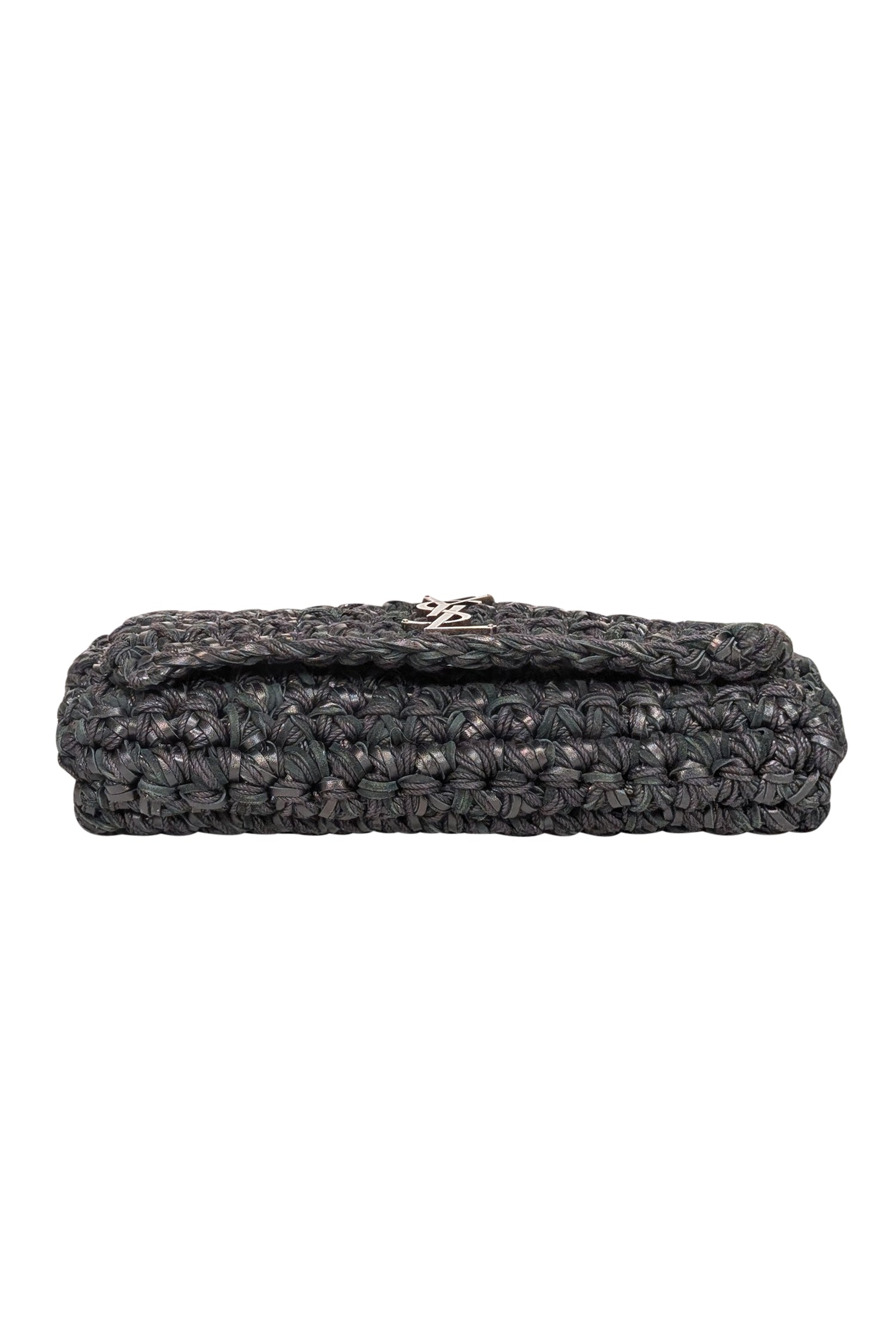 Yves Saint Laurent's Stunning Black Raffia Medium Kate Crossbody Bag