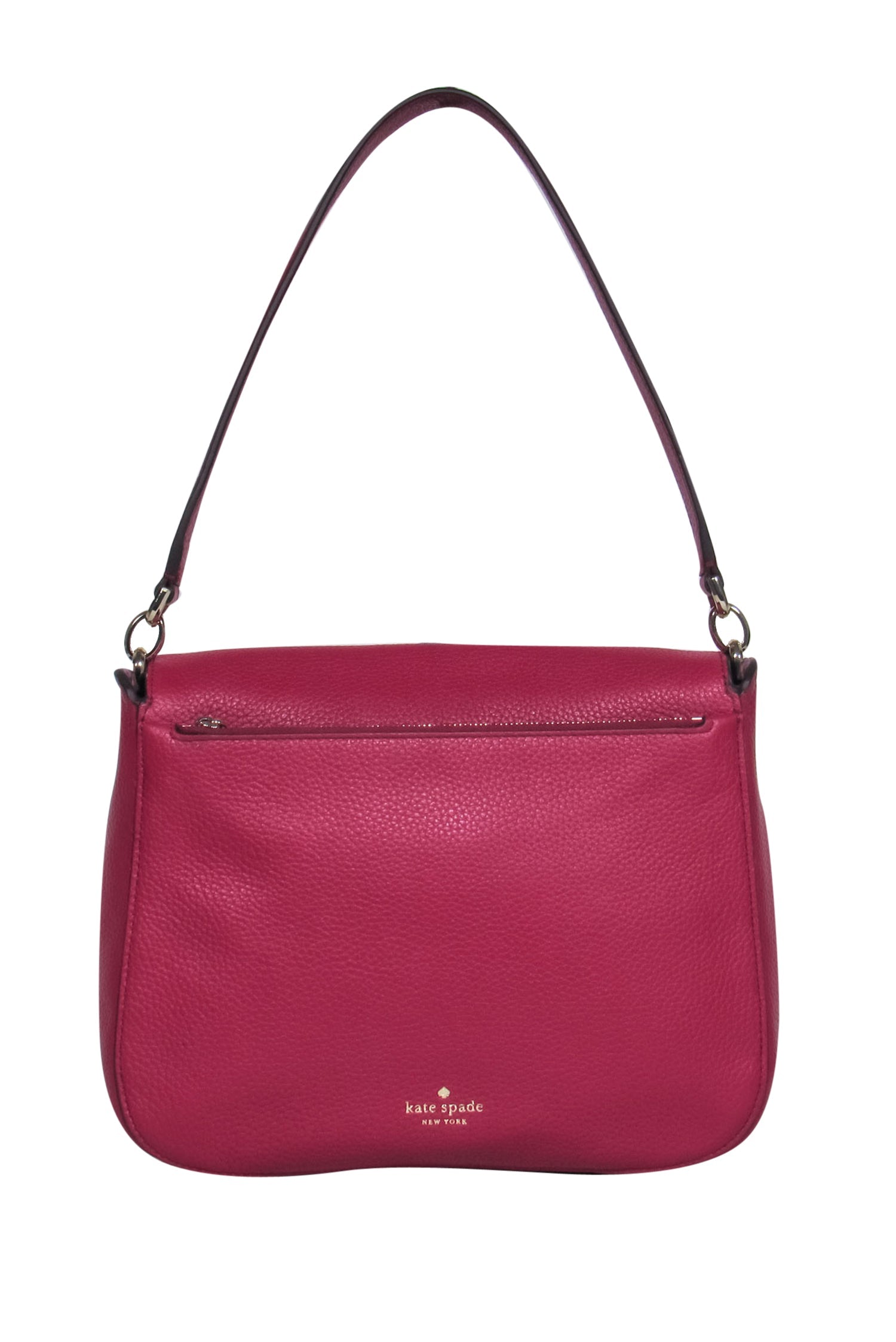 Kate Spade Magenta Pebbled Leather Fold-Over Convertible Crossbody - A Colorful Fashion Statement
