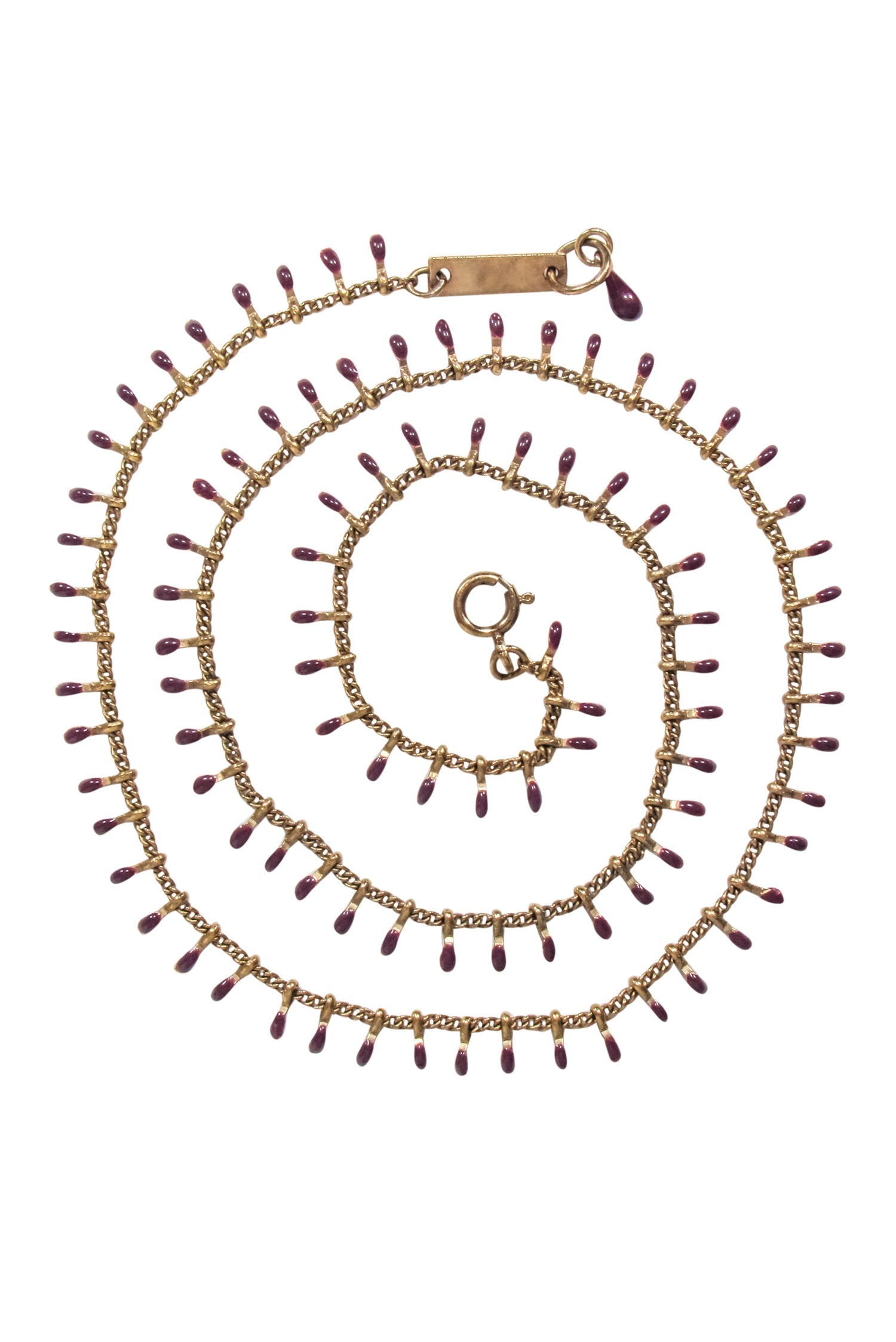Isabel Marant's Stunning Gold Necklace with Plum Purple Accent