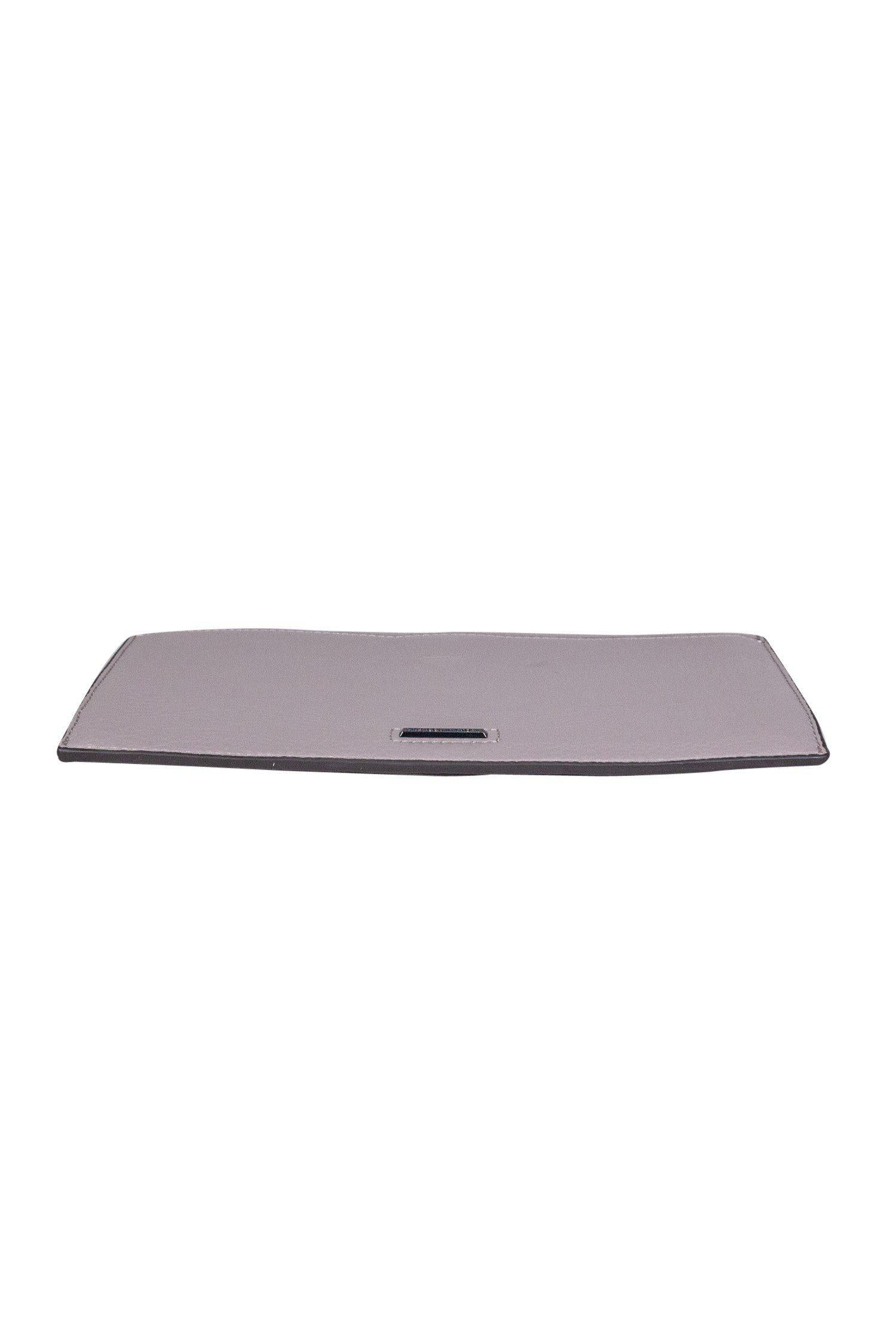 Rebecca Minkoff's Stylish Gray Envelope Clutch with Lacing