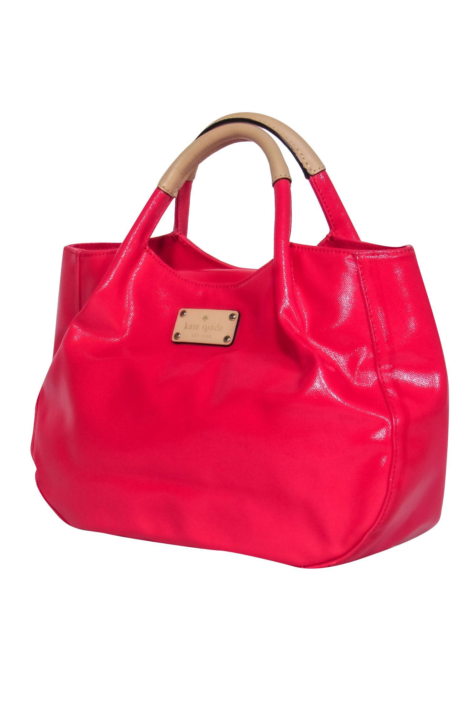 Kate Spade Hot Pink Patent Leather Round Tote: A Fashionable Essential