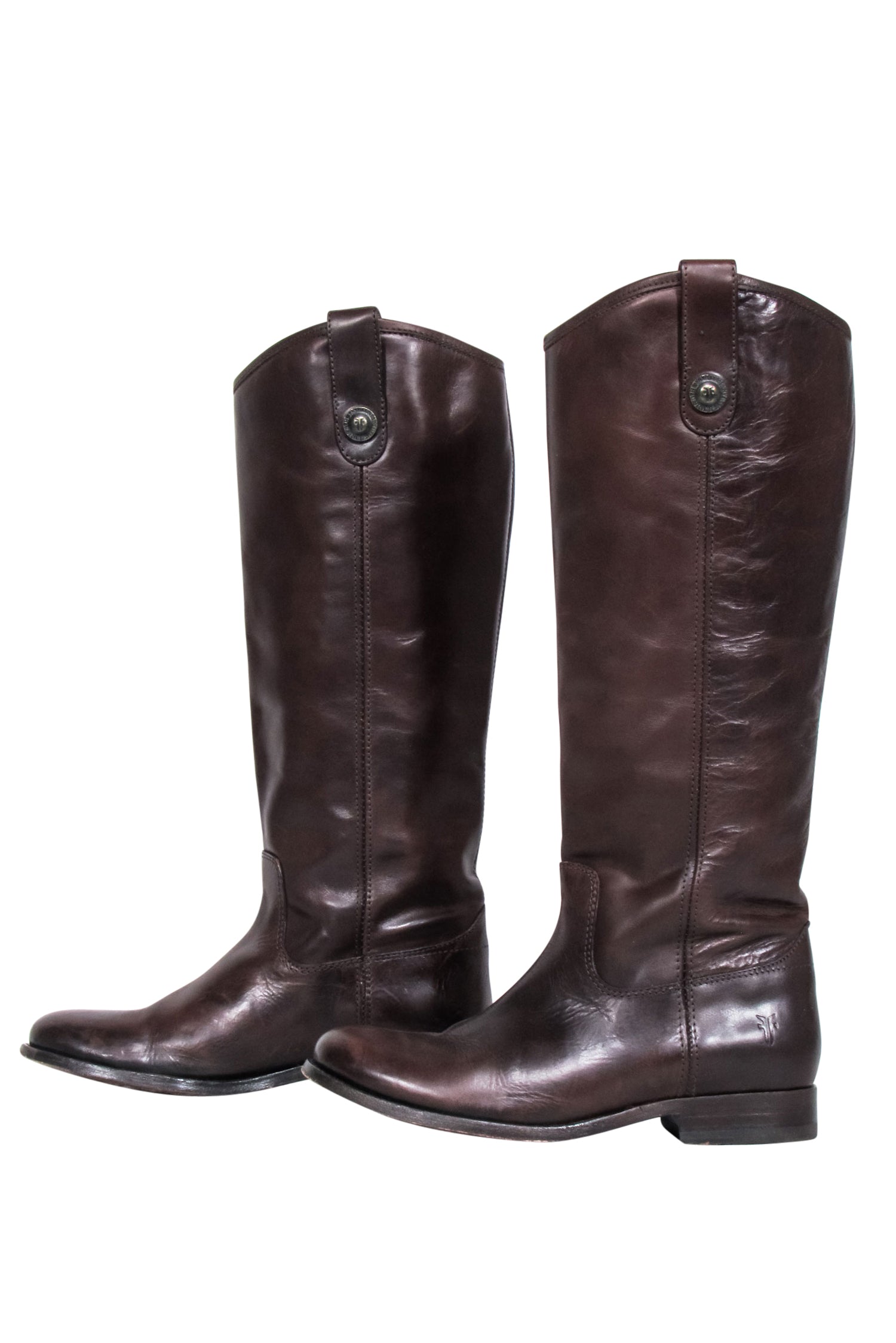Frye Dark Brown Melissa Button Tall Boots - Size 5.5: Fall Fashion Essential!