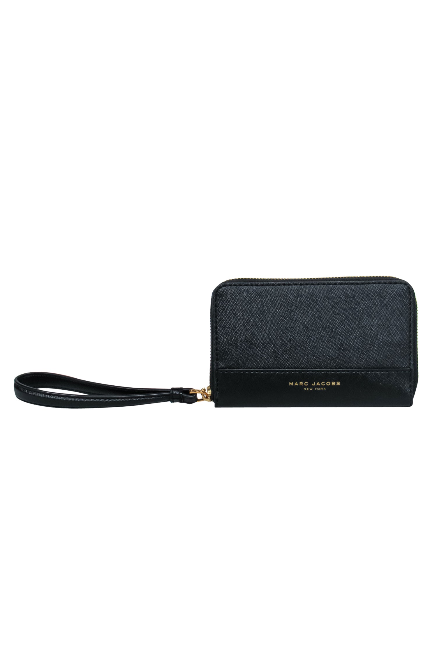 Marc Jacobs Black Textured Leather Wristlet Wallet - A Timeless Fashion Essential