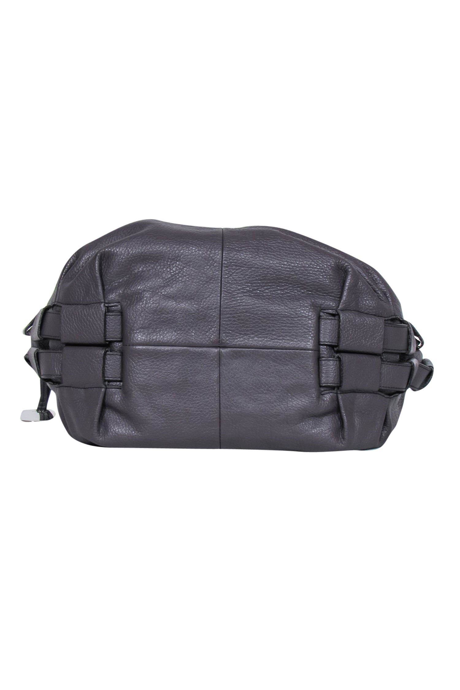 Furla - Stunning Dark Gray Woven Trim Large Shoulder Bag