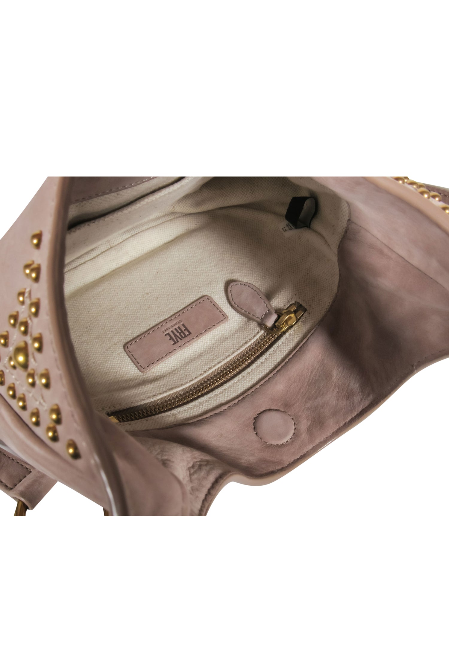 Frye Taupe Crossbody Bag with Stunning Gold-Toned Studs