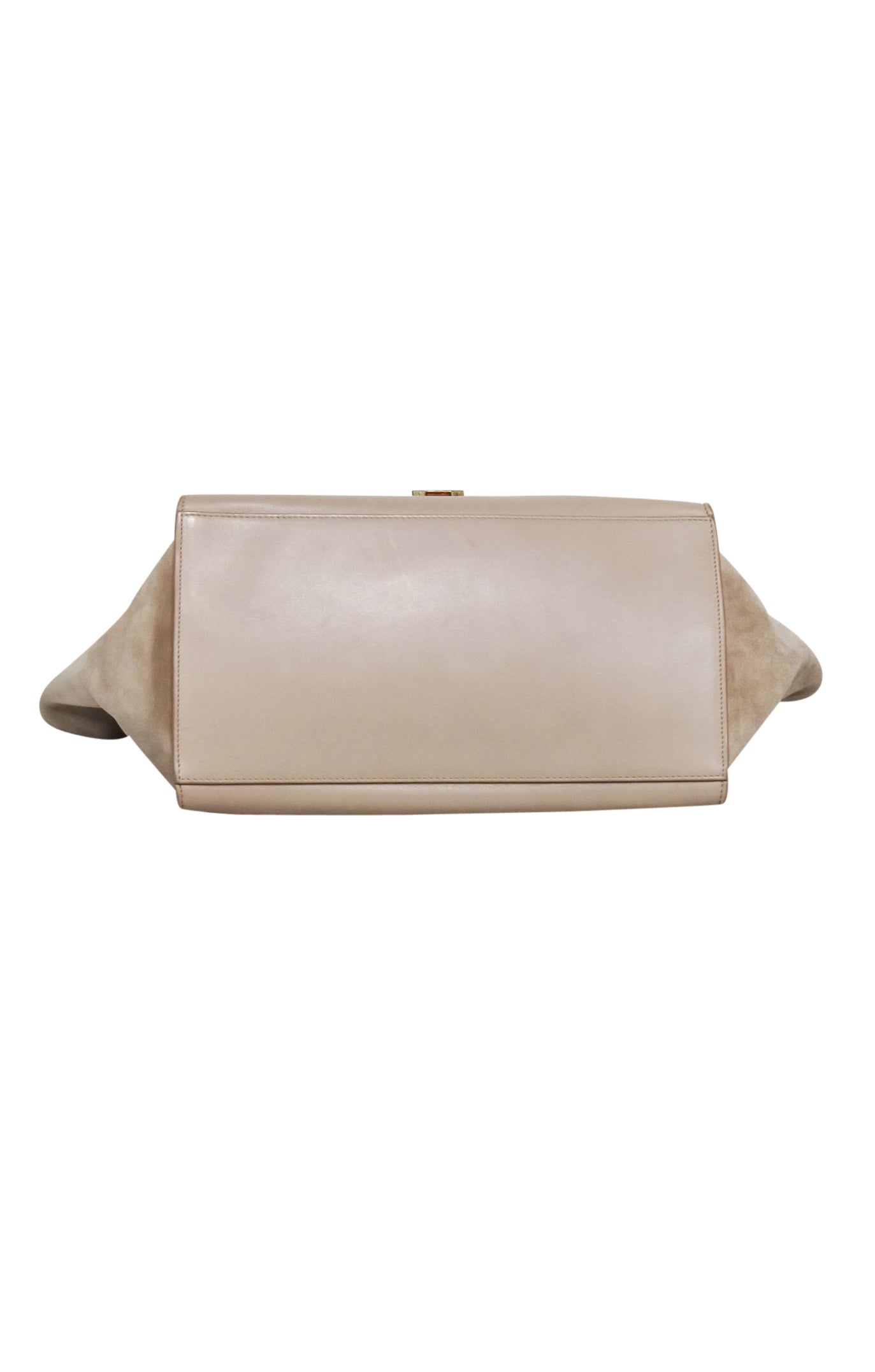 Celine - Stunning Beige & Black Large Trapeze Tote Bag