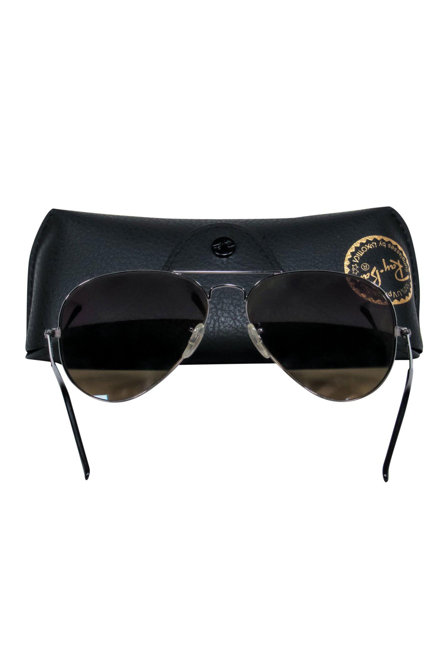Ray-Ban Gunmetal Aviator Sunglasses with Brown Lenses - Your Stylish Adventure Companion
