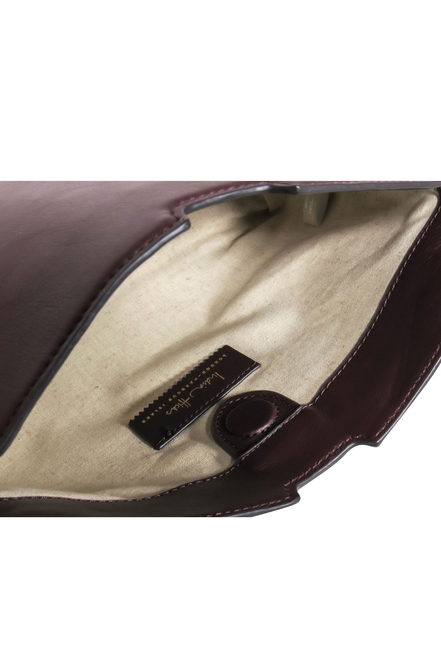 India Hicks - Gorgeous Deep Burgundy Smooth Leather Crossbody with Shining Gold Hardware