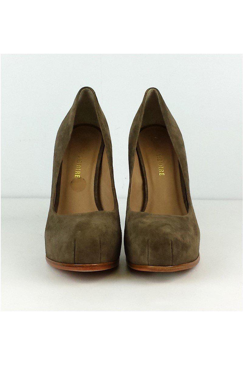 Pour La Victoire Taupe Suede Platform Heels - Size 8.5 - Luxury Fashion Must-Have