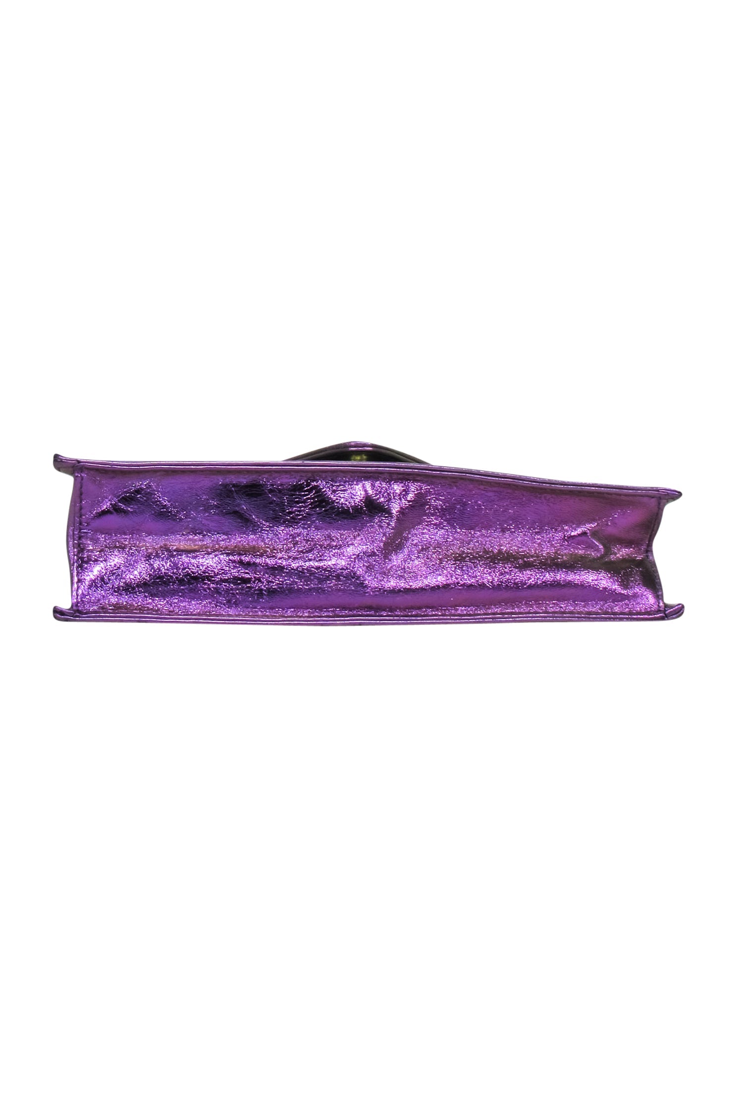 Amelie Pichard Purple Metallic Fold - Over Triangle Handbag: A Fashion Statement