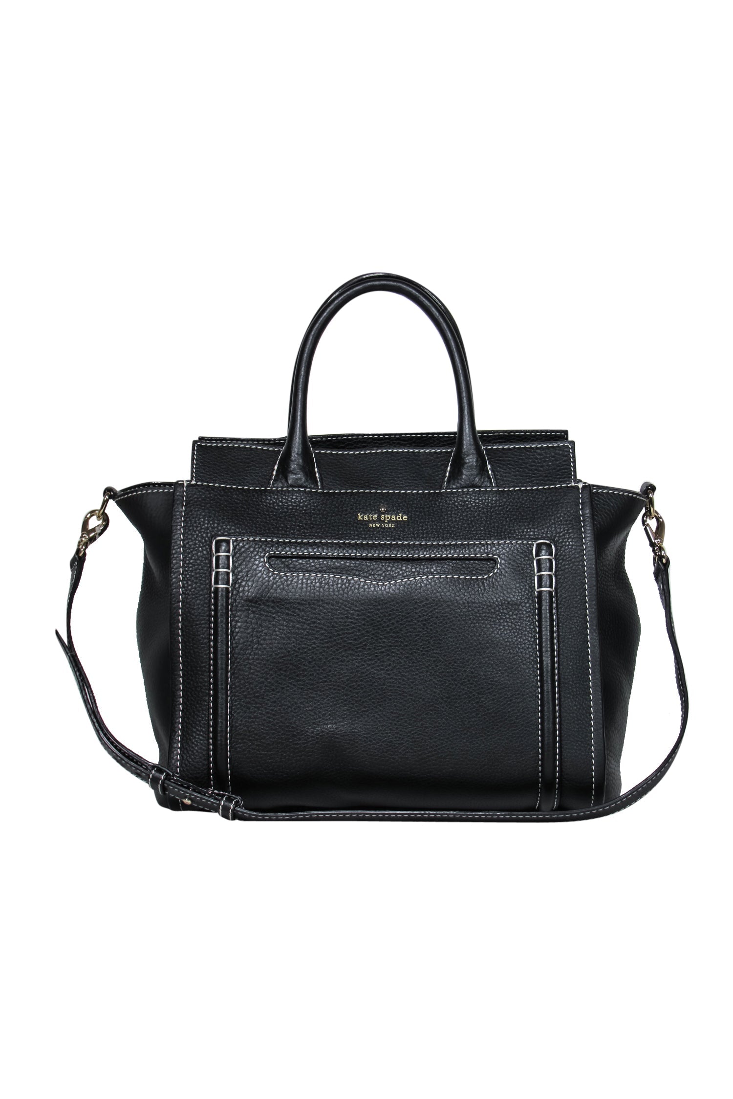 Kate Spade Black Pebbled Leather Convertible Large Satchel - The Ultimate Style Essential