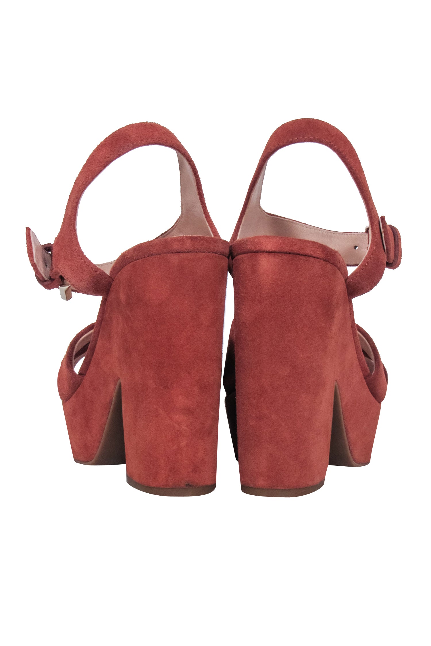 Kate Spade Rust Brown Suede Open-Toe Platform Heels - Size 7 - Perfect for Festivals!