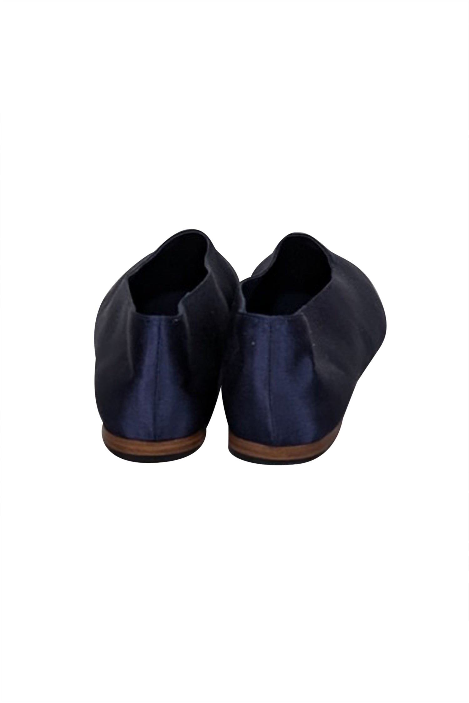 Vince Navy Satin Flats - Size 7.5 - Timeless Office Elegance