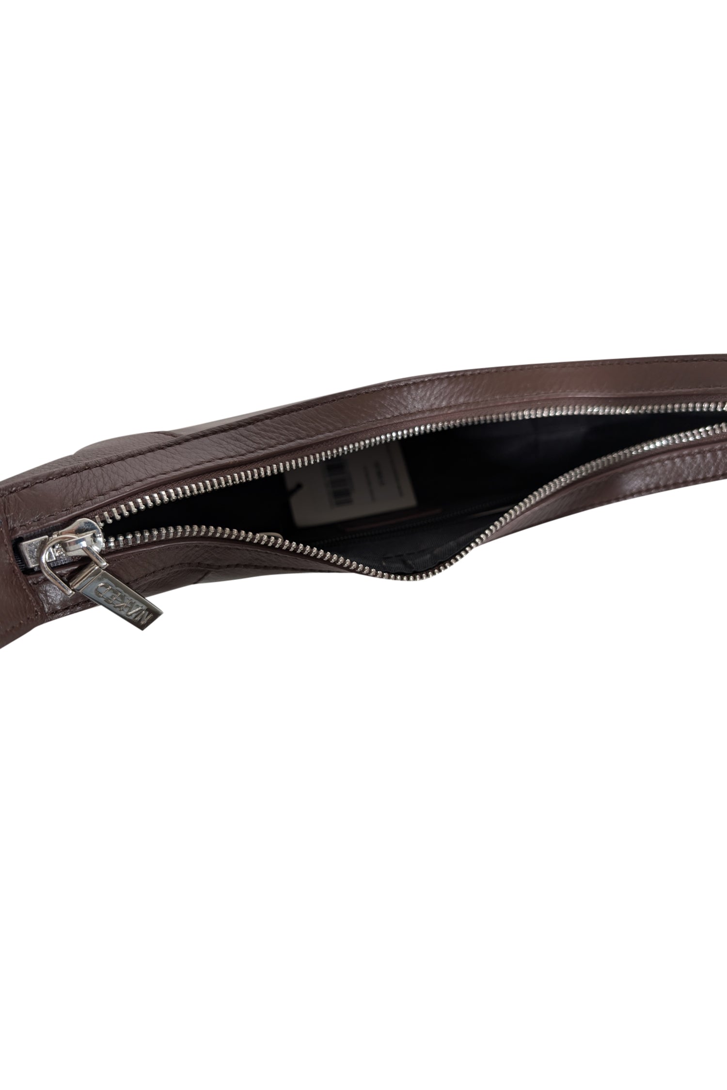 Nakedvice - Stylish Brown & Grey Monogram Leather Shoulder Bag