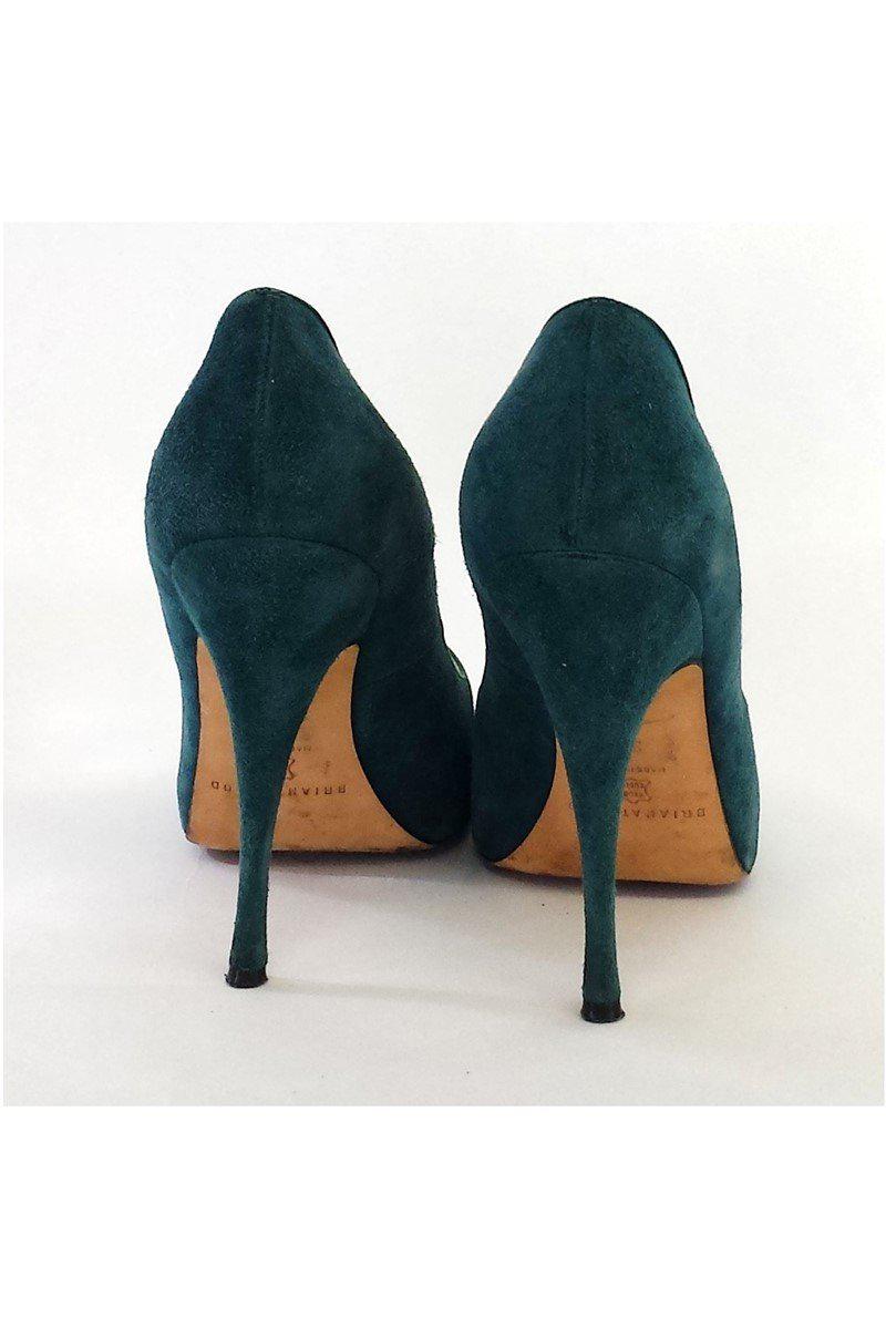 Gorgeous Brian Atwood Teal Suede Pumps in Size 8 - Grab Yours Now!
