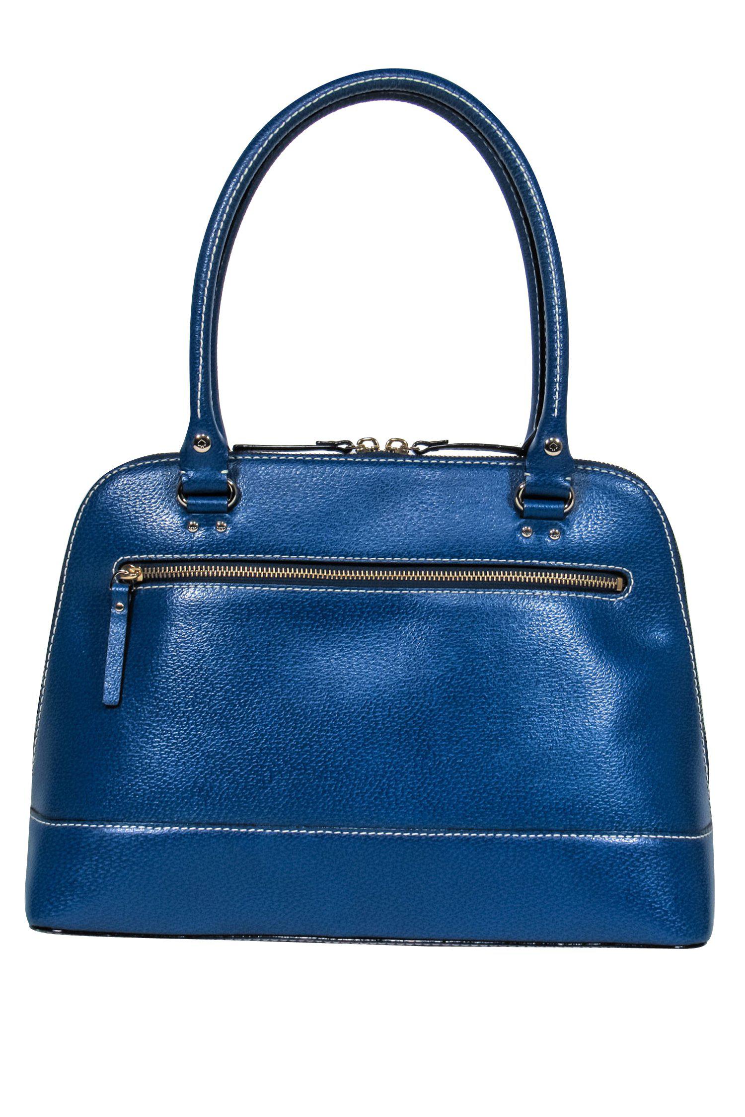 Kate Spade - Stunning Teal Leather Bowler-Style Carryall