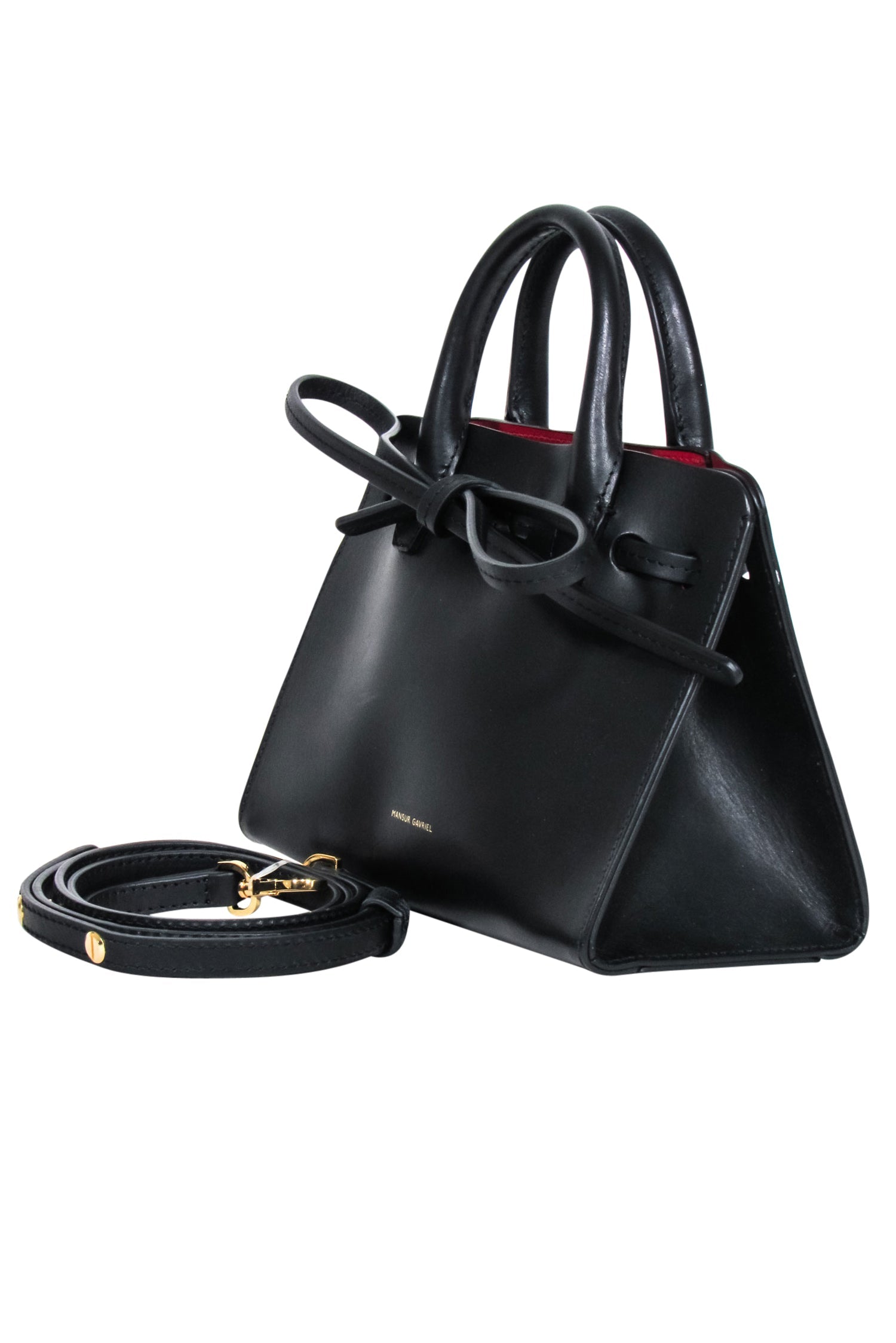 Mansur Gavriel Black Italian Vegetable-Tanned Leather Mini Sun Bag: A Chic Essential