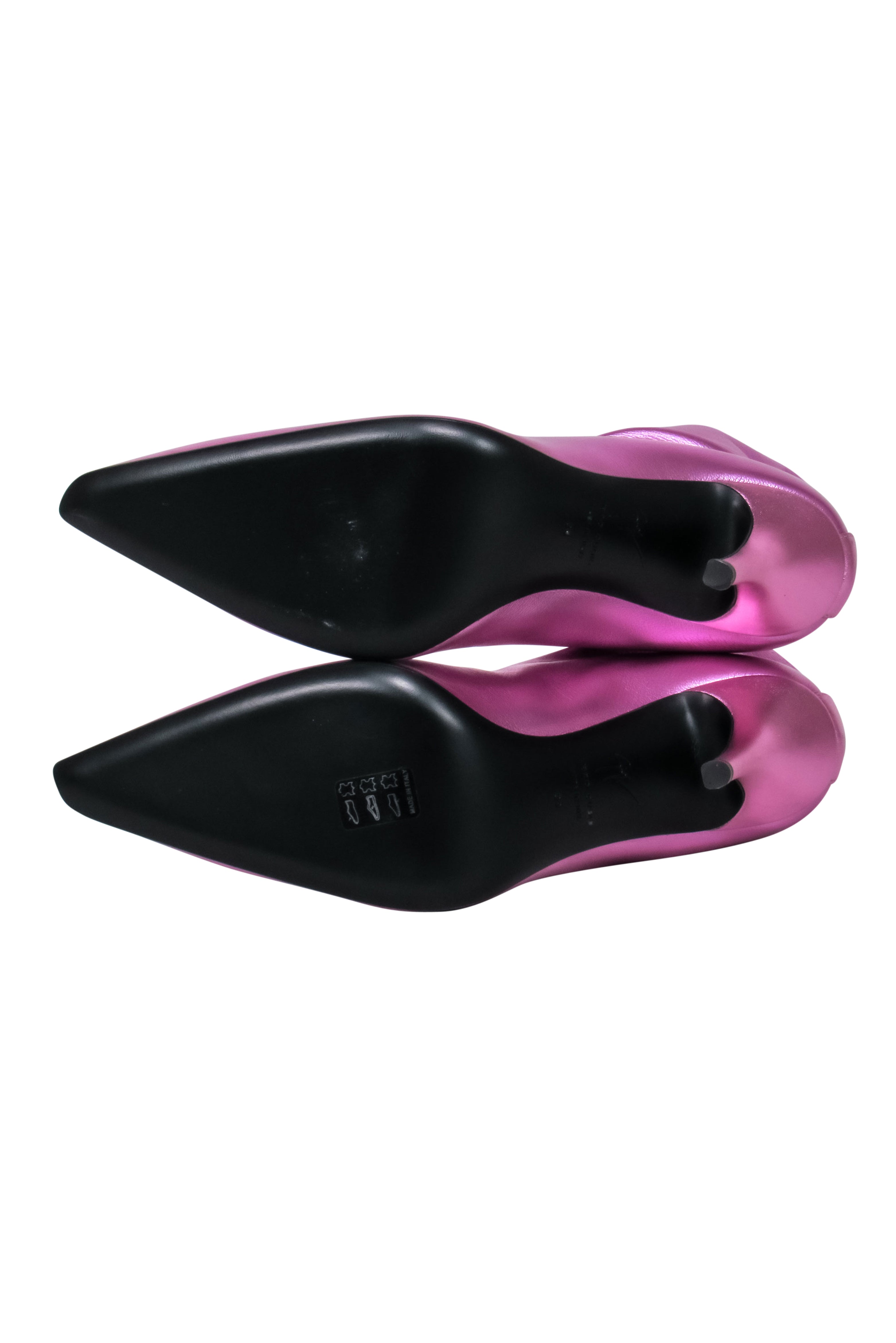 Giuseppe Zanotti - Stunning Metallic Pink Pointed Toe Booties, Size 9