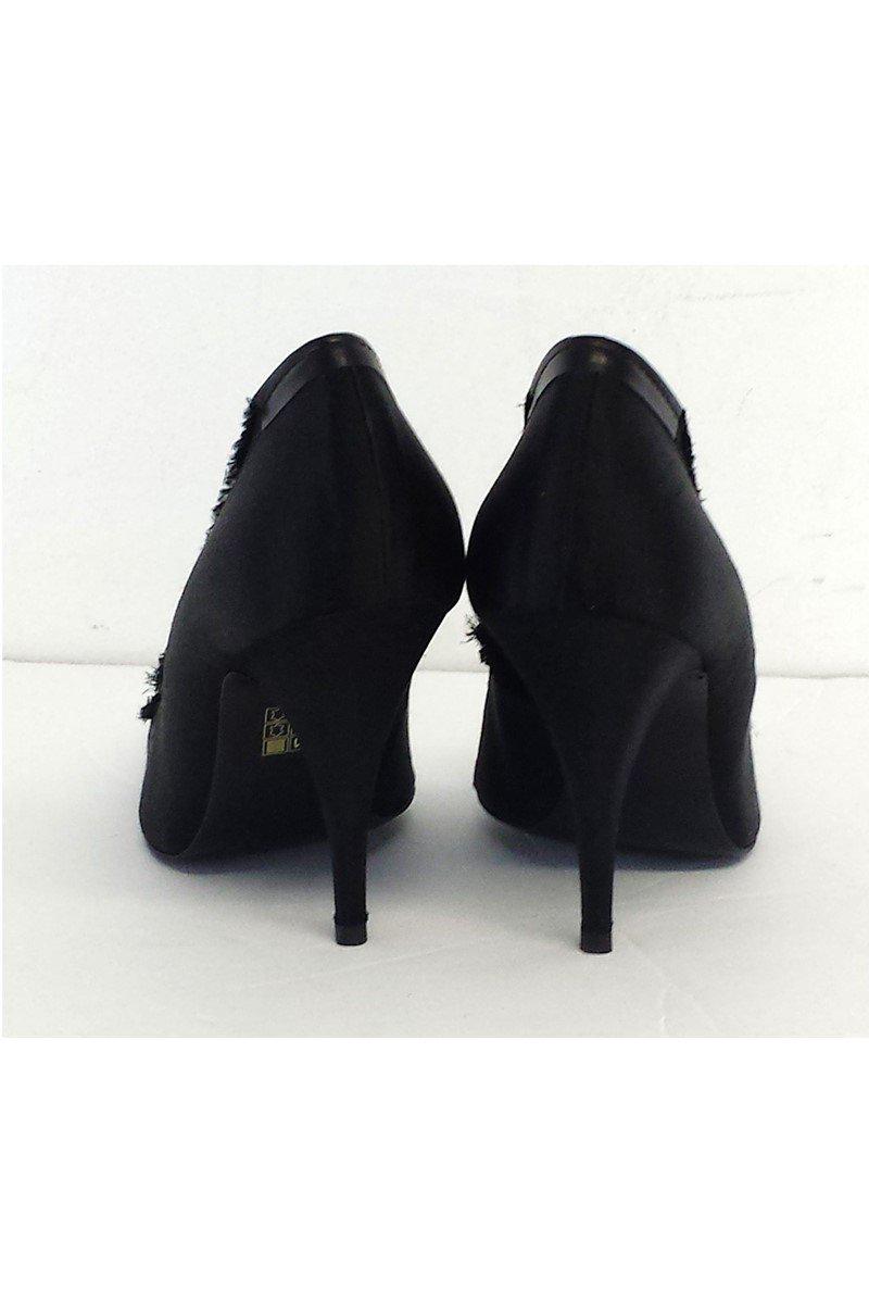 Pedro Garcia's Gorgeous Black Satin Pumps in Size 10.5 - Grab Yours Now!