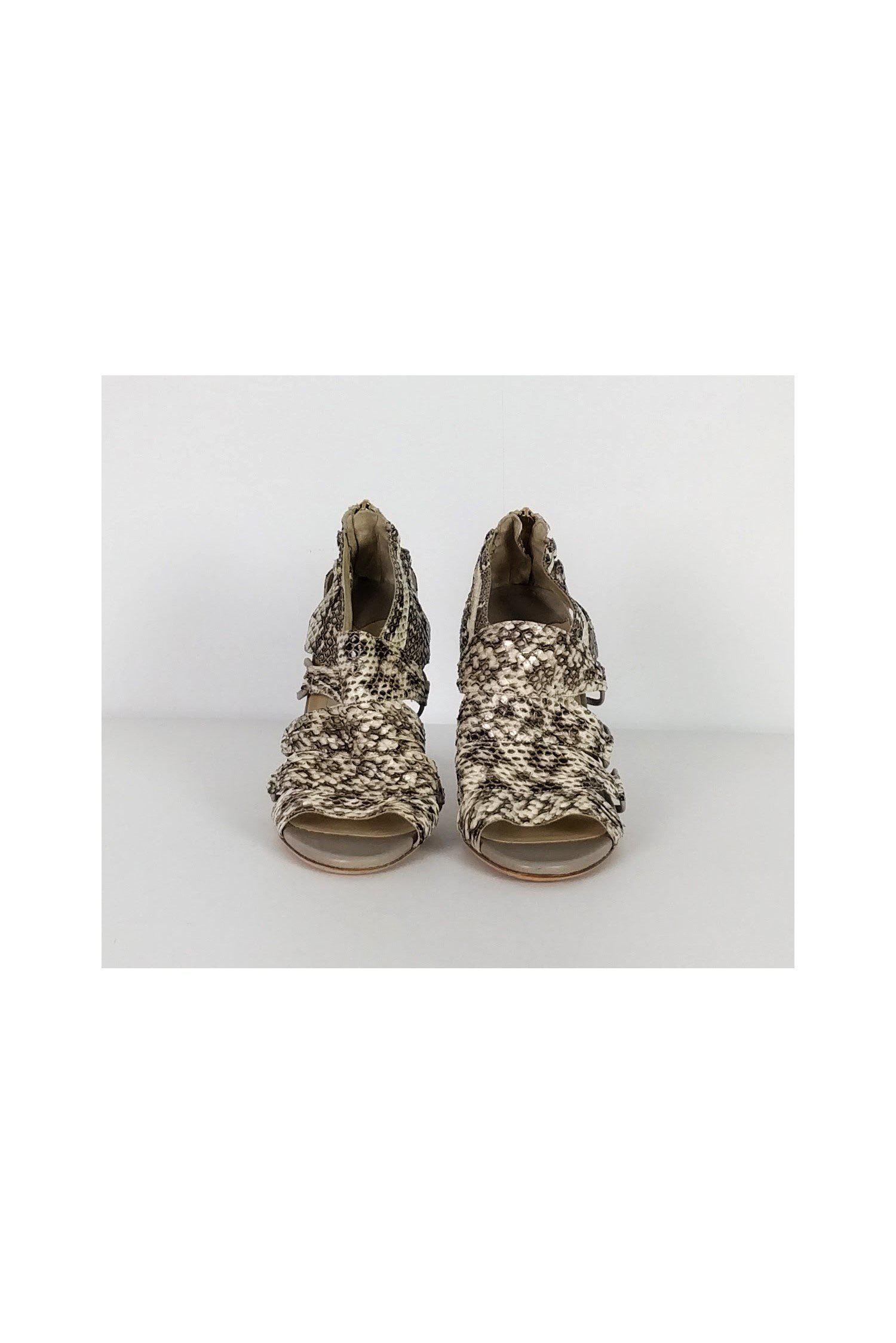 Jimmy Choo Snakeskin Sandal Pumps - Size 7 - Irresistible Fashion!