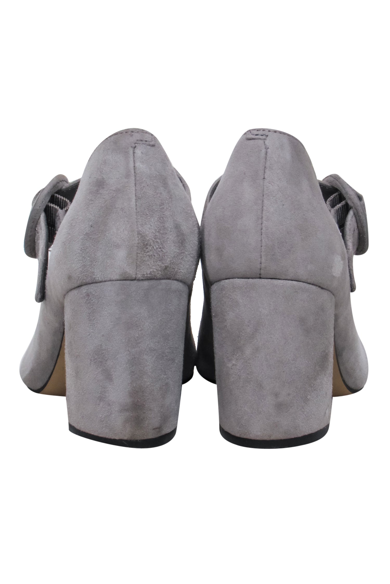 Marc Fisher Grey Suede Mary-Jane Pumps with Buckle Closure - Size 7.5 - A Fashion Must-Have!