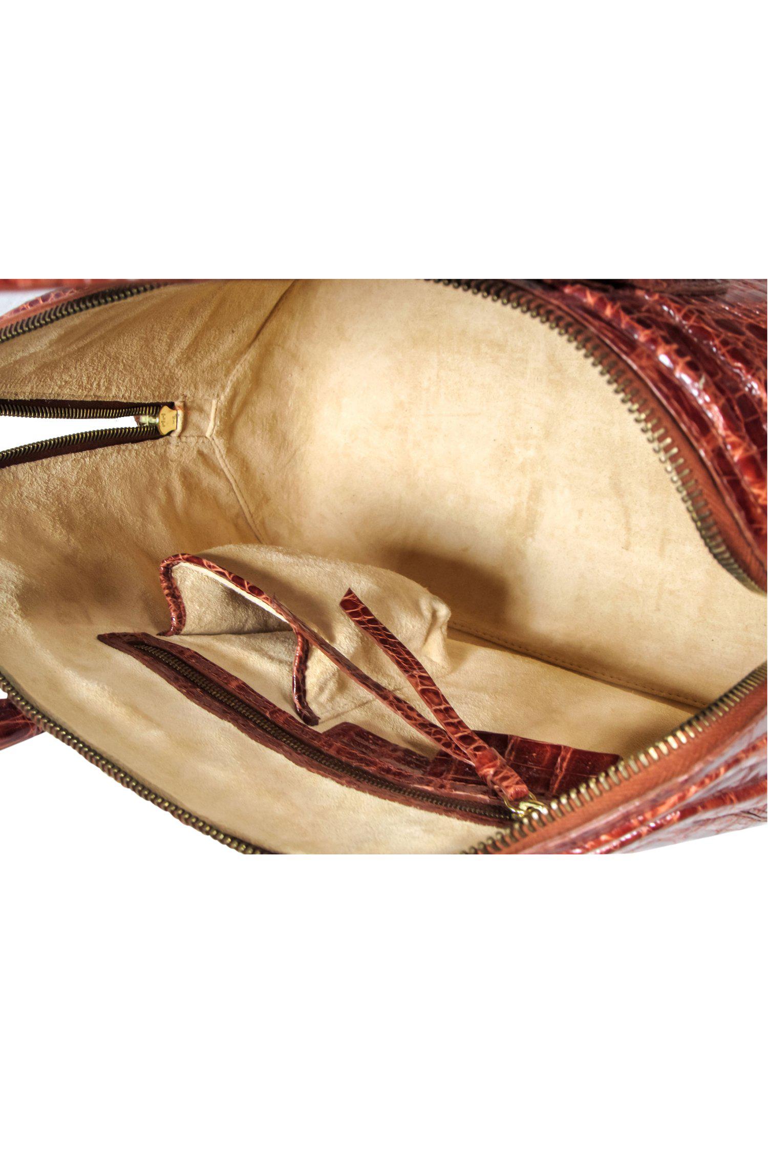 Nancy Gonzalez - Stunning Brown Crocodile Leather Structured Handbag
