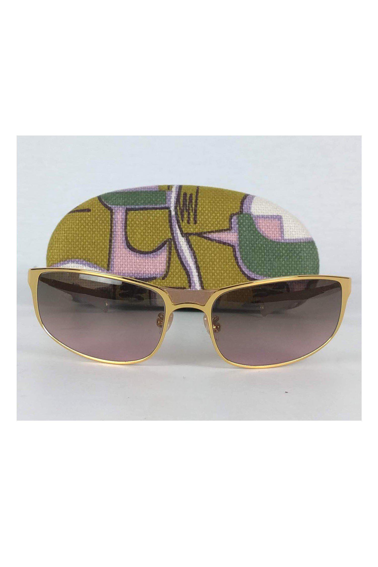 Marni - Stunning Gold Rectangular Frame Sunglasses