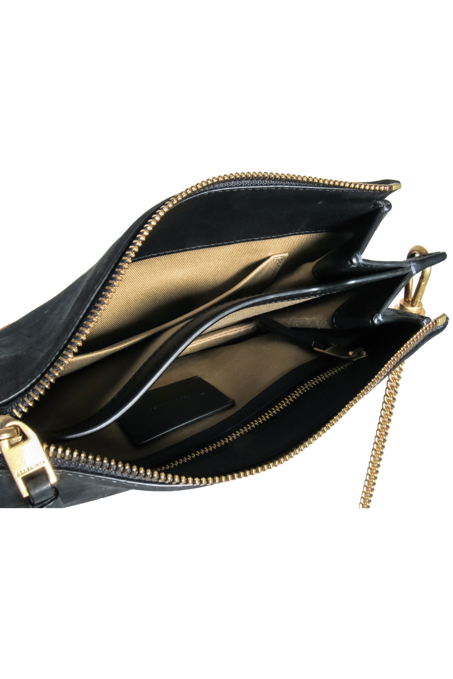 All Saints Matte Grey Croc-Embossed Calfskin: The Ultimate Crossbody Bag