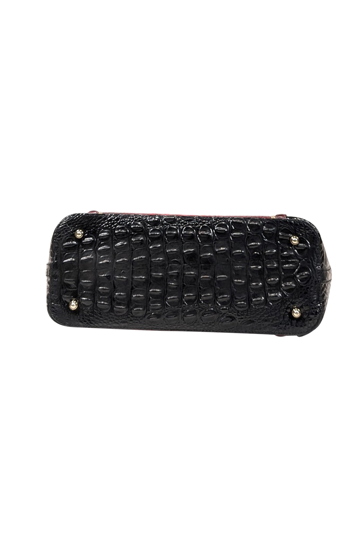 Brahmin - Stunning Pink, Maroon & Black Croc Embossed Tote Bag