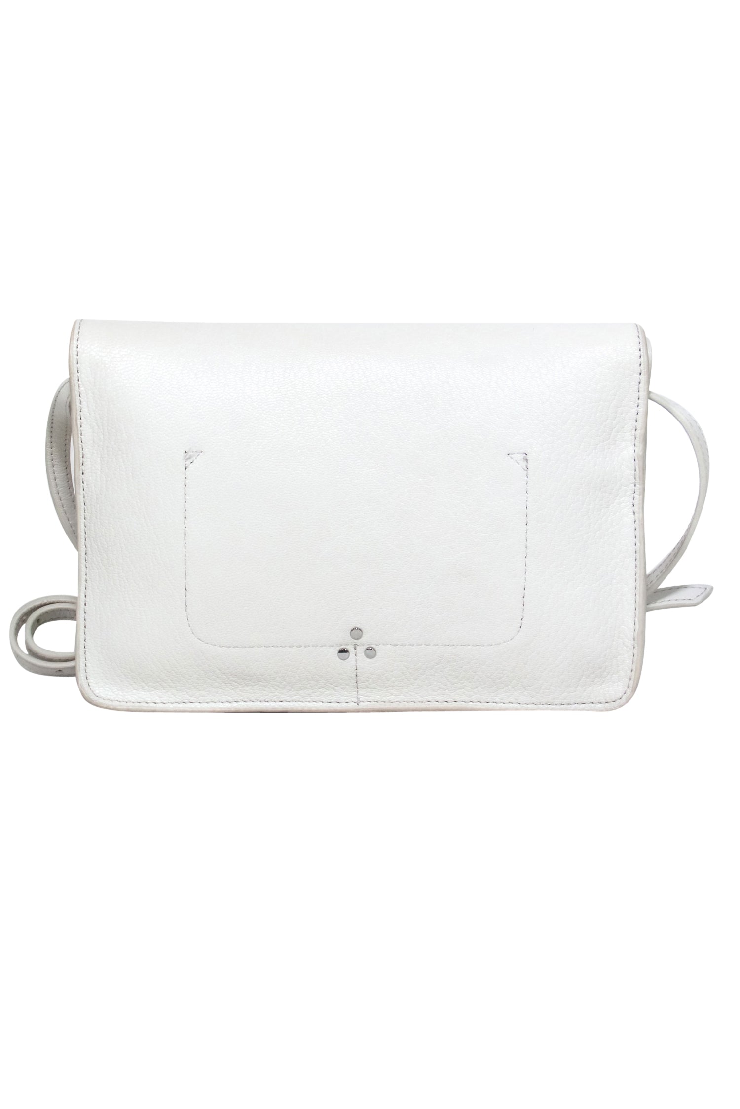Jerome Dreyfuss Cream Pebbled Leather Frame-Style Crossbody - A Chic Essential
