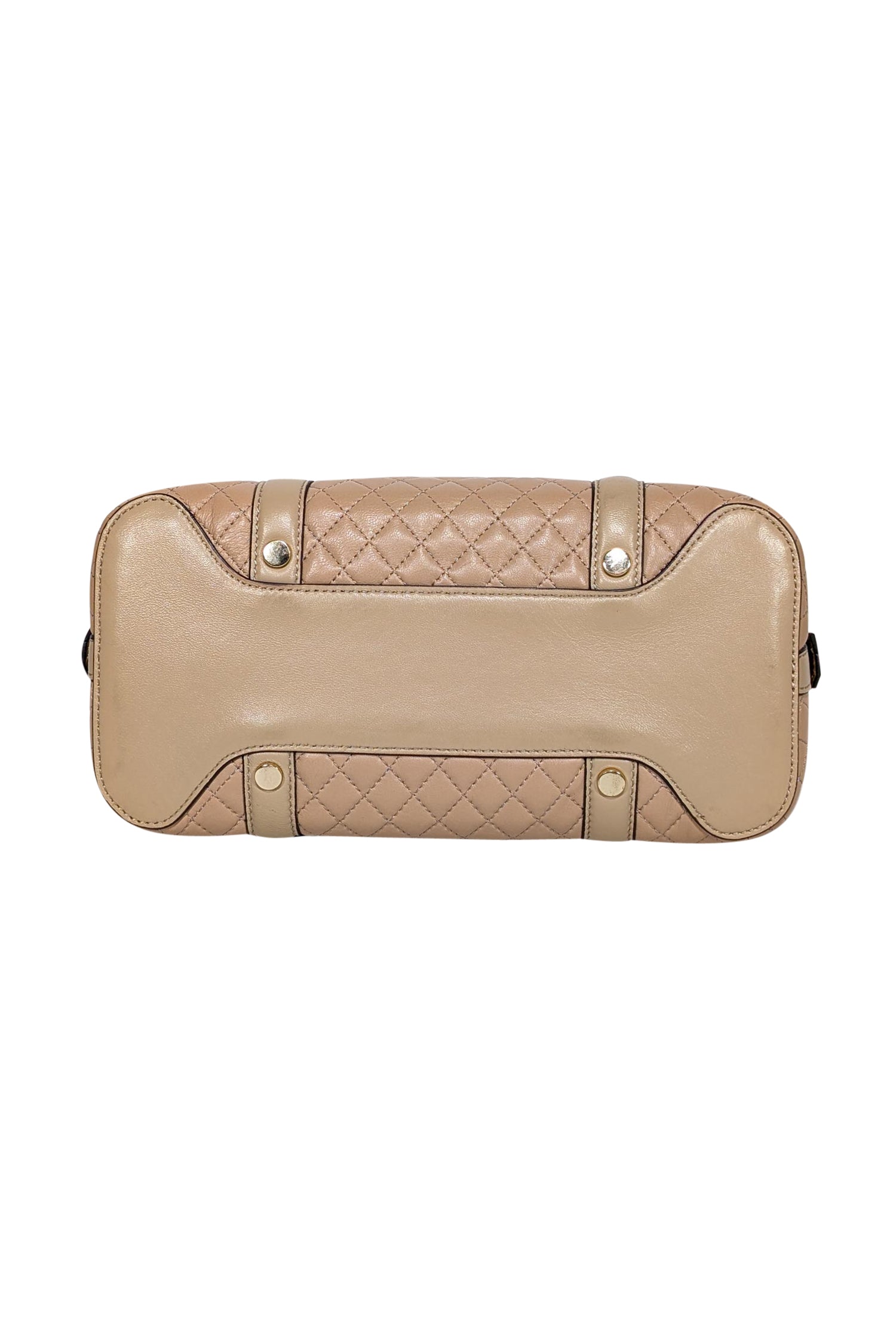 L.K. Bennett - Chic Beige Quilted Leather Satchel Bag